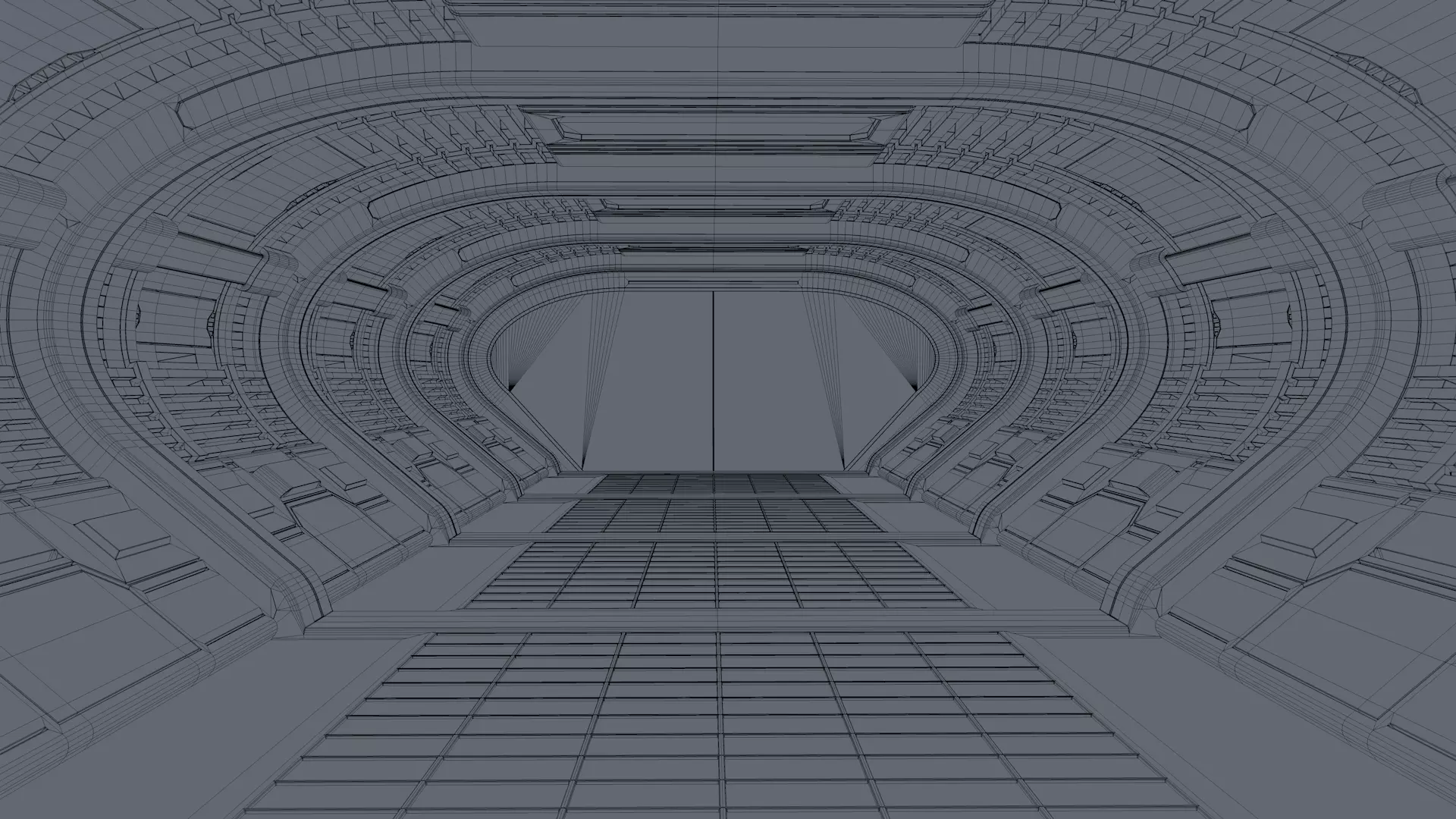 Sci Fi Corridor Interior 3D model_10
