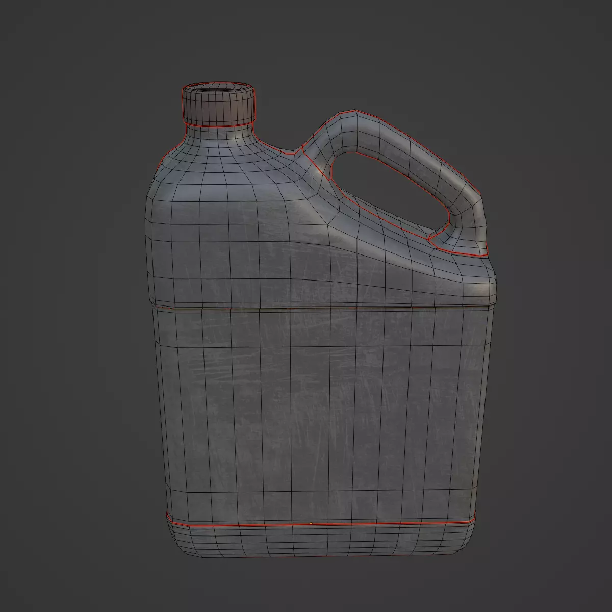 Plastic Jerrycan 04 Low-poly 3D model_7