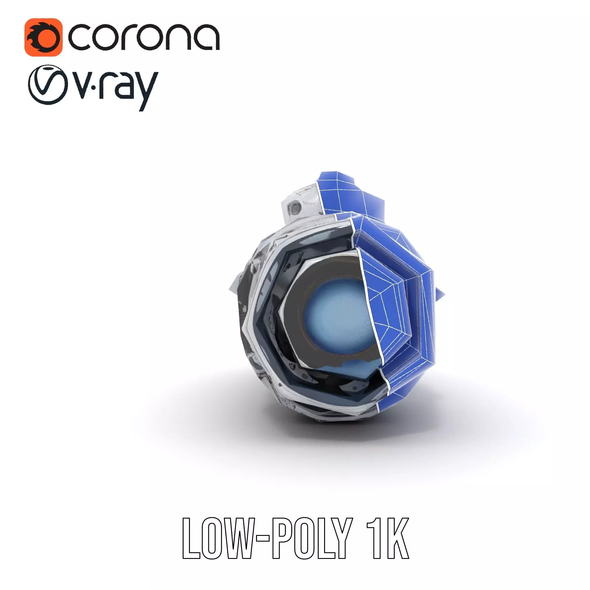 Futuristic Camera Lens Model Pack Low-poly 3D model_28