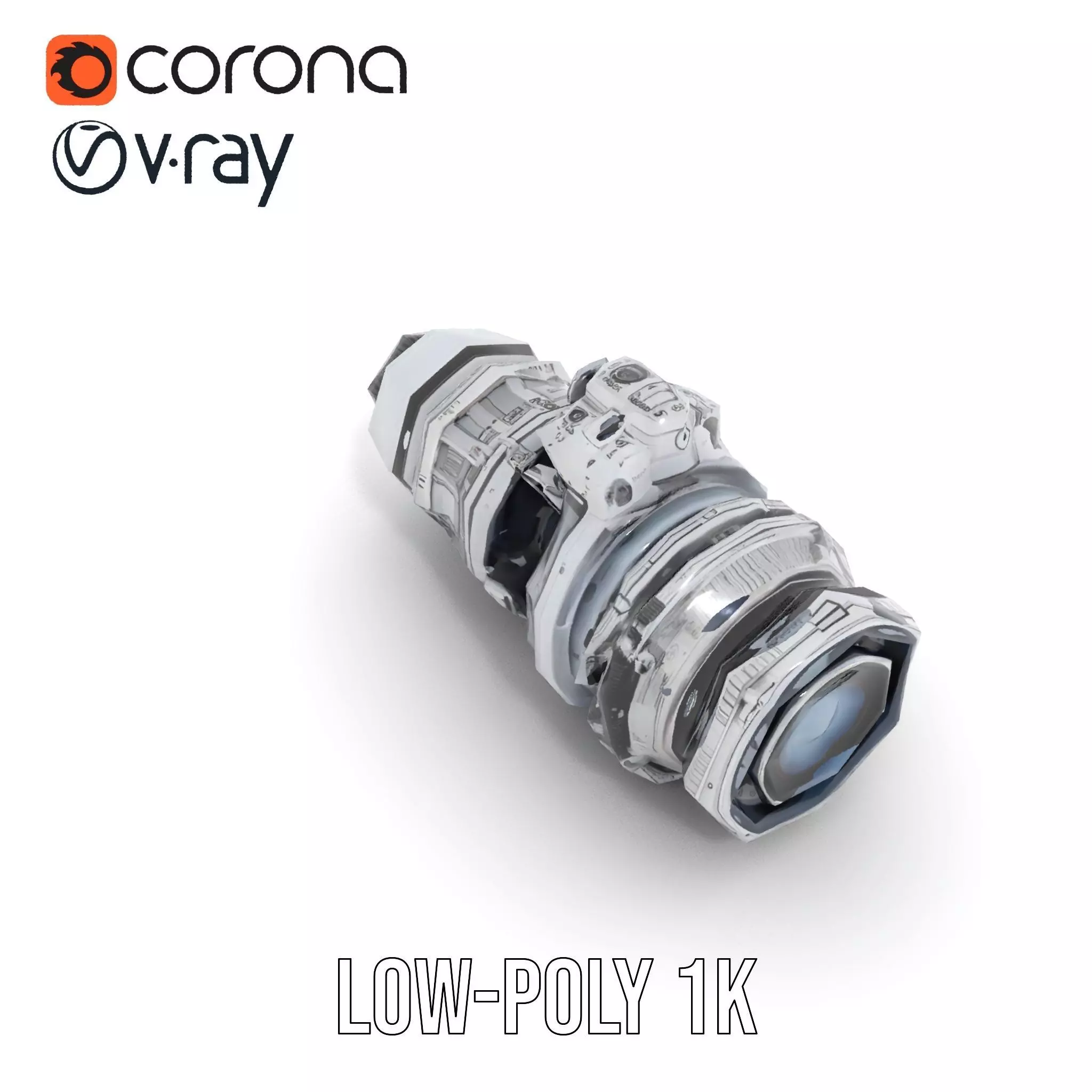 Futuristic Camera Lens Model Pack Low-poly 3D model_20