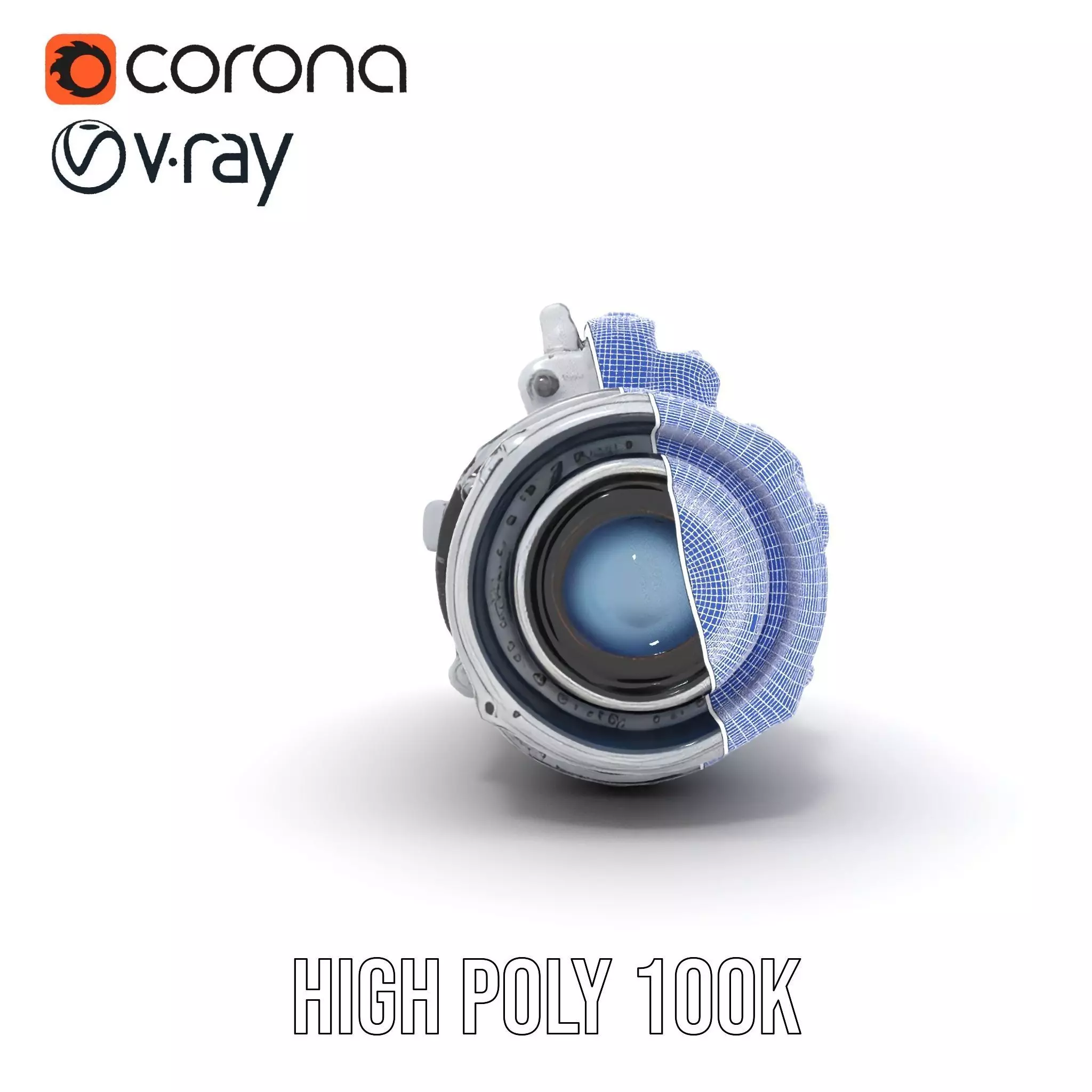 Futuristic Camera Lens Model Pack Low-poly 3D model_35