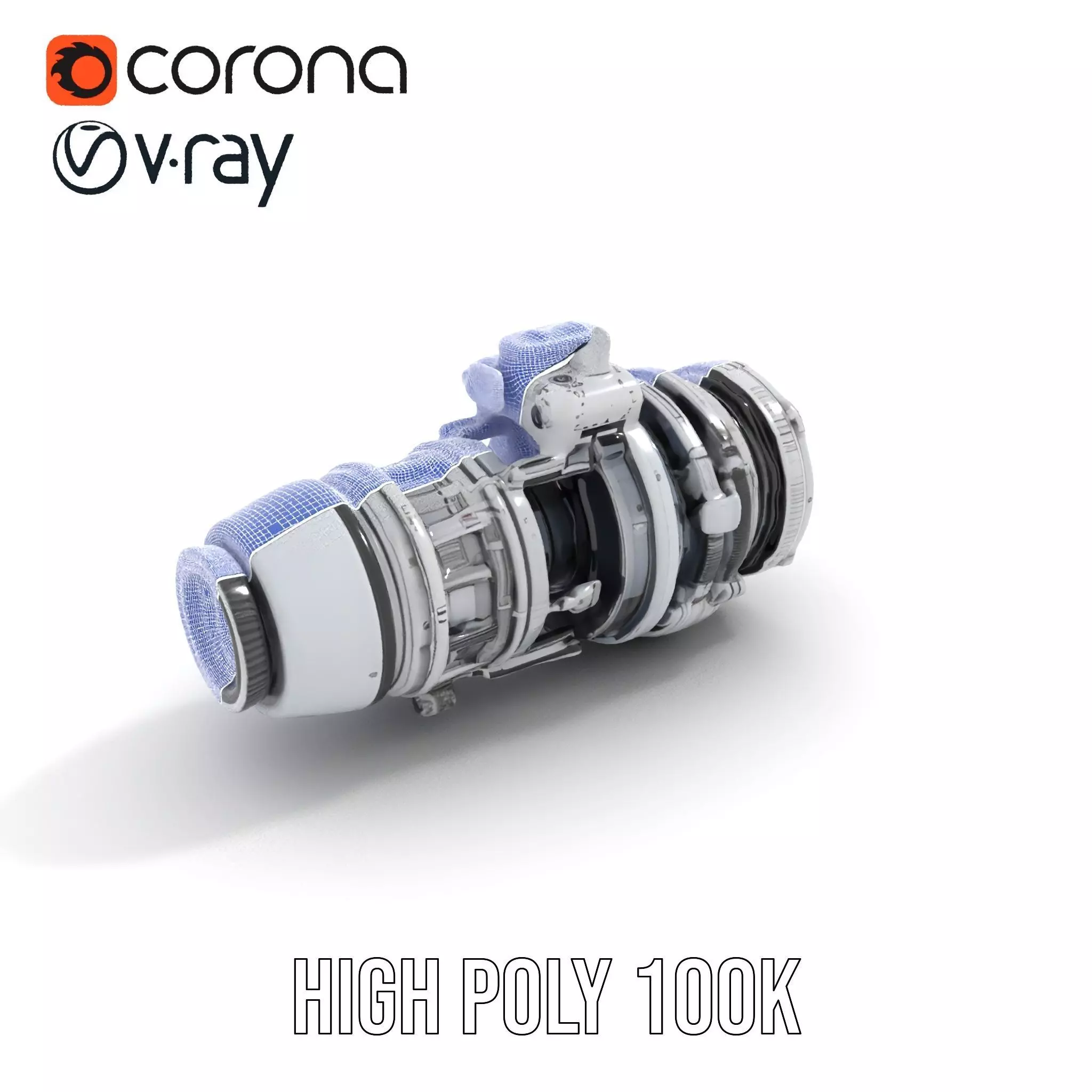 Futuristic Camera Lens Model Pack Low-poly 3D model_18