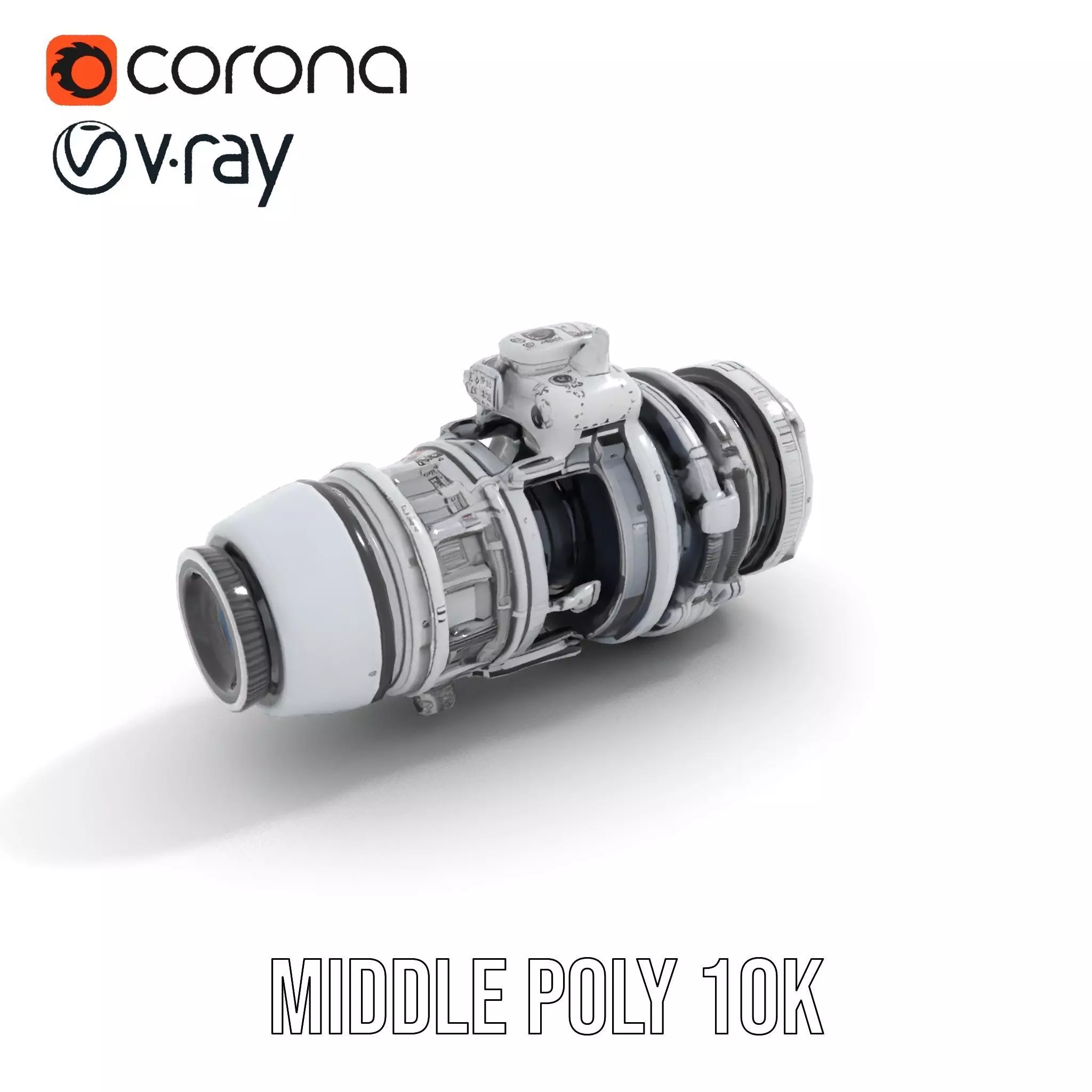 Futuristic Camera Lens Model Pack Low-poly 3D model_11