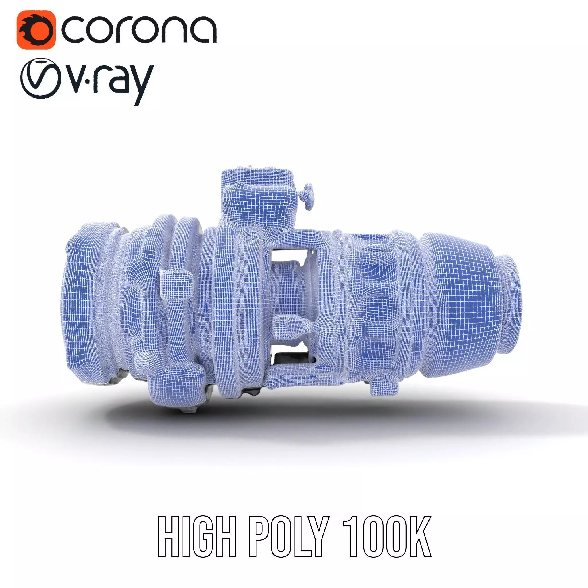 Futuristic Camera Lens Model Pack Low-poly 3D model_34