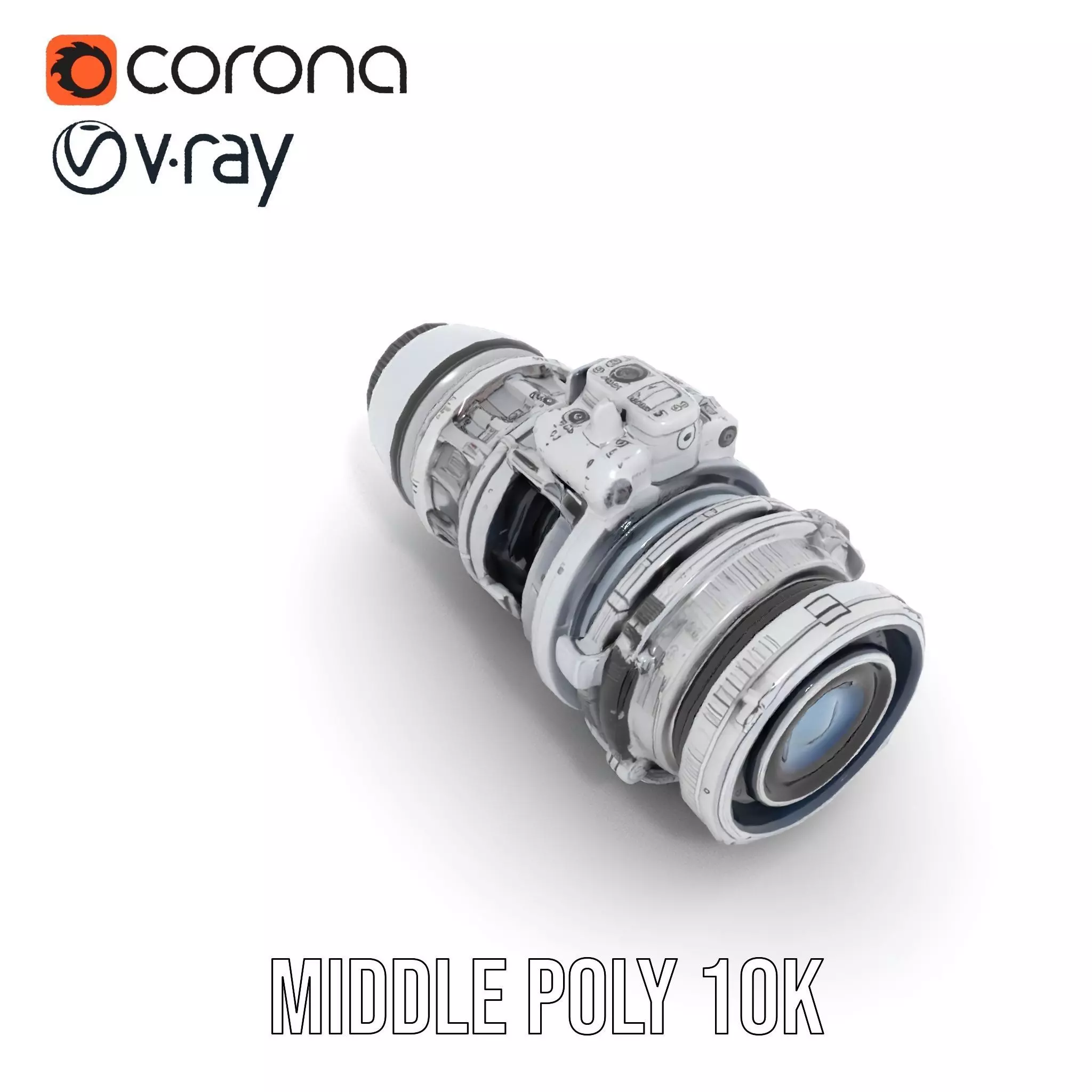 Futuristic Camera Lens Model Pack Low-poly 3D model_6