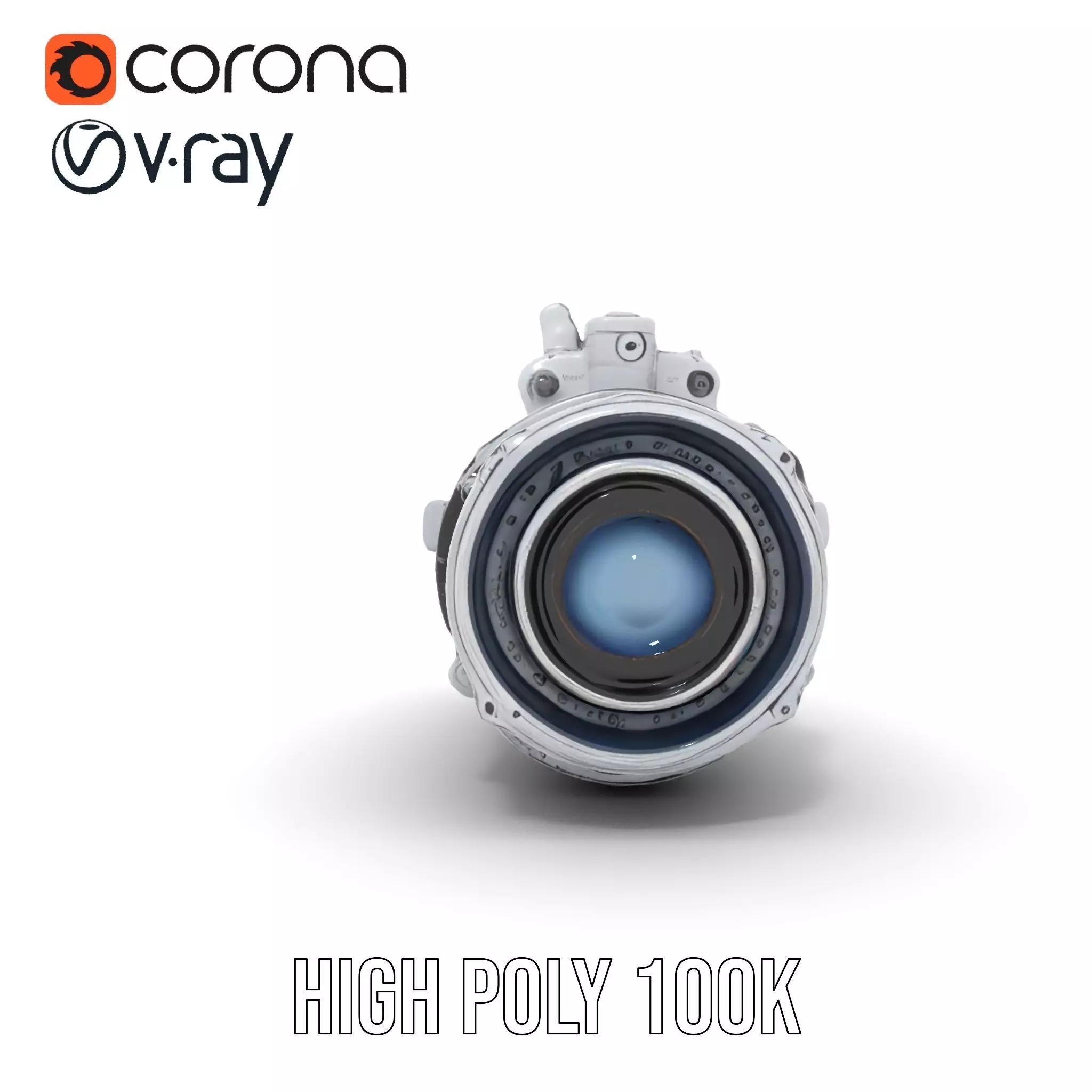 Futuristic Camera Lens Model Pack Low-poly 3D model_26
