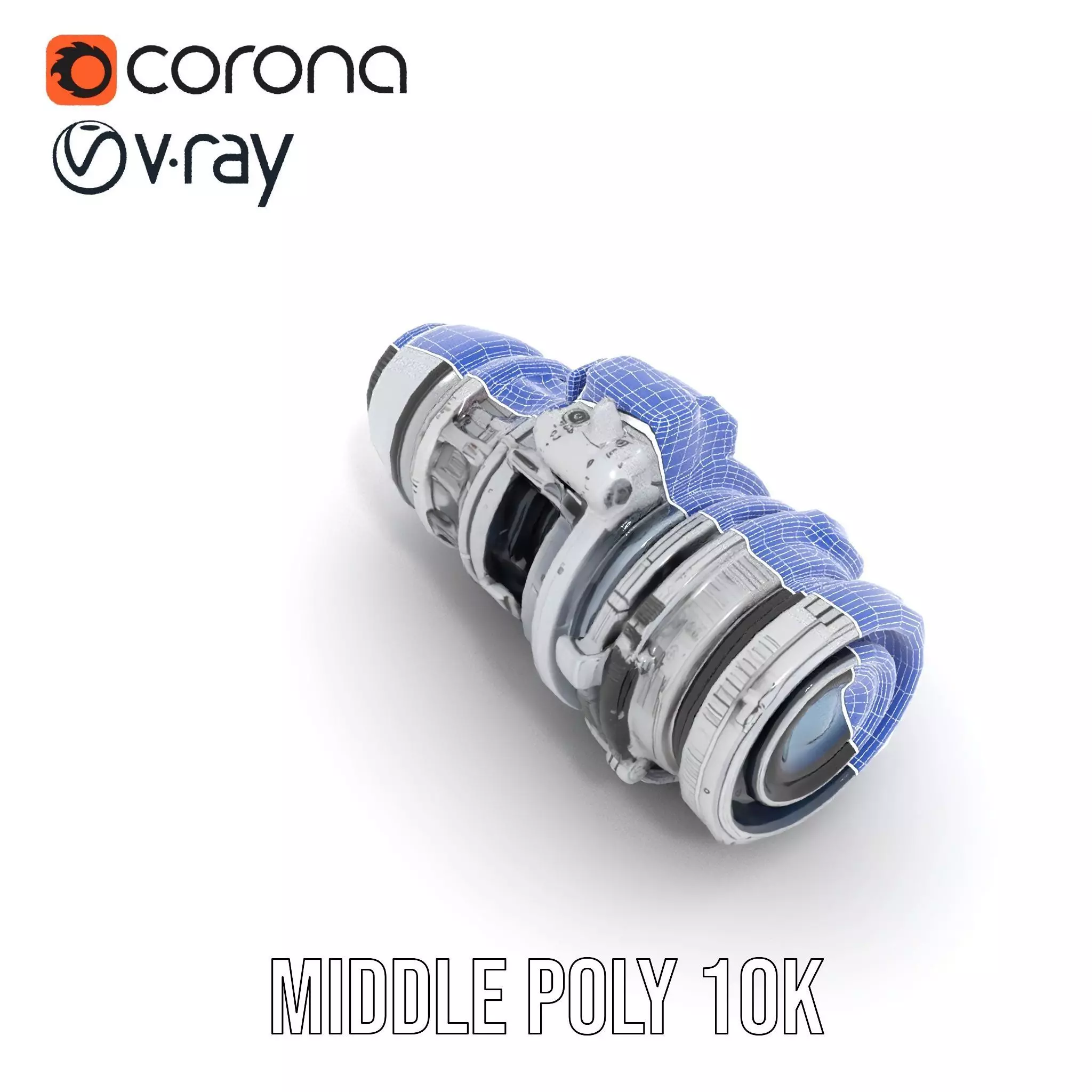 Futuristic Camera Lens Model Pack Low-poly 3D model_30