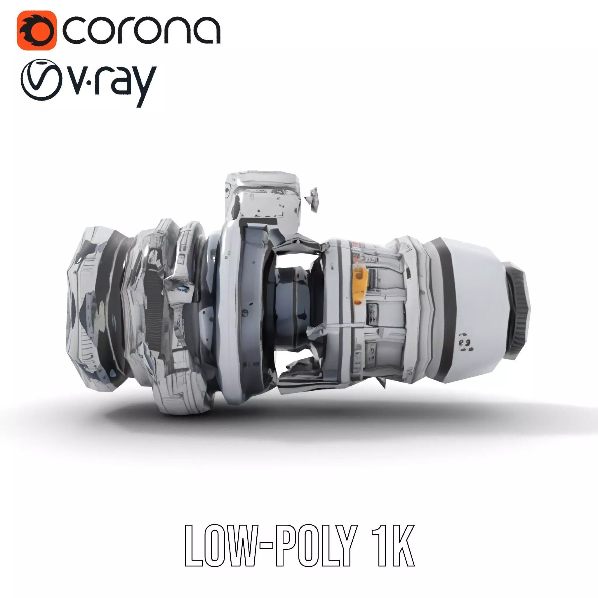 Futuristic Camera Lens Model Pack Low-poly 3D model_12