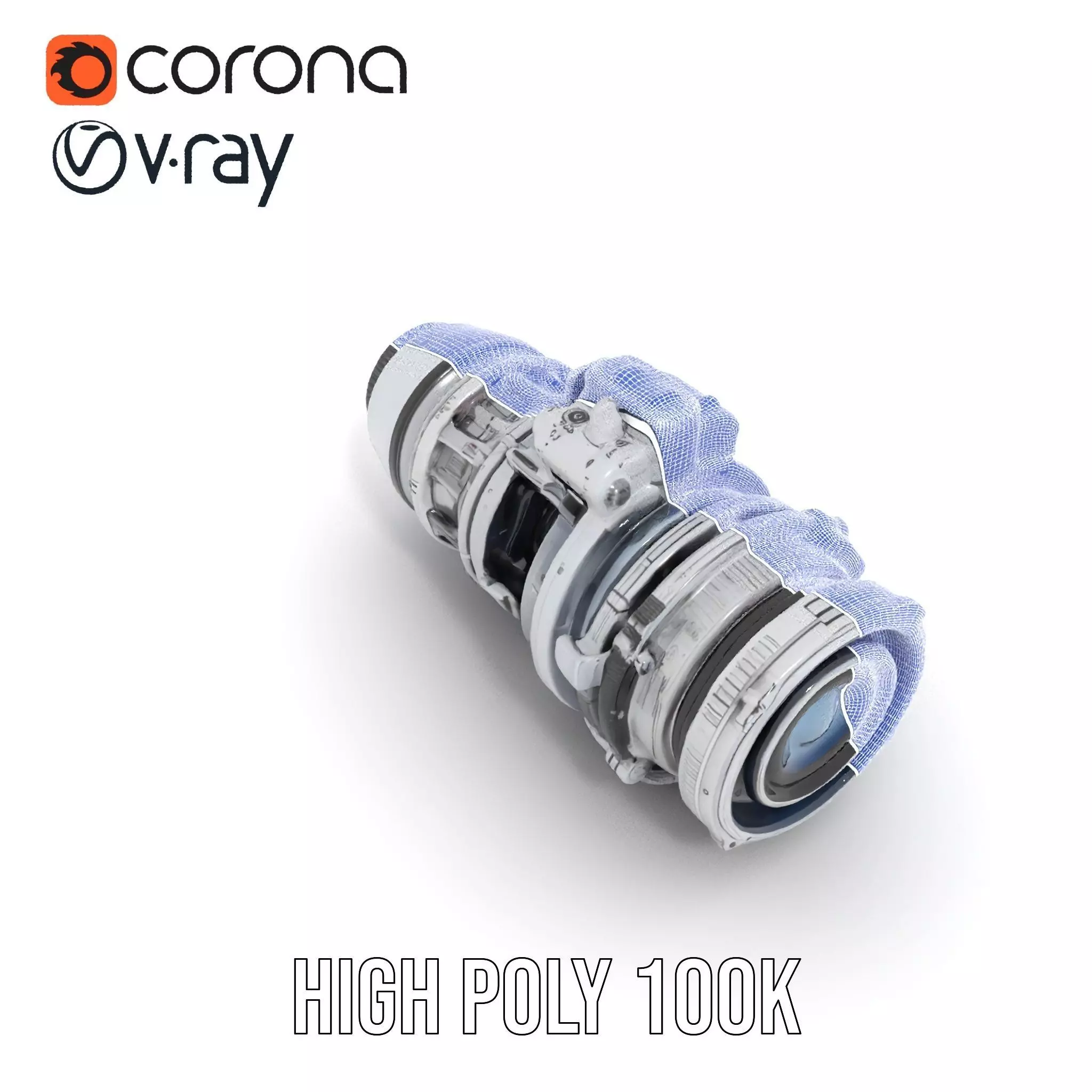 Futuristic Camera Lens Model Pack Low-poly 3D model_29