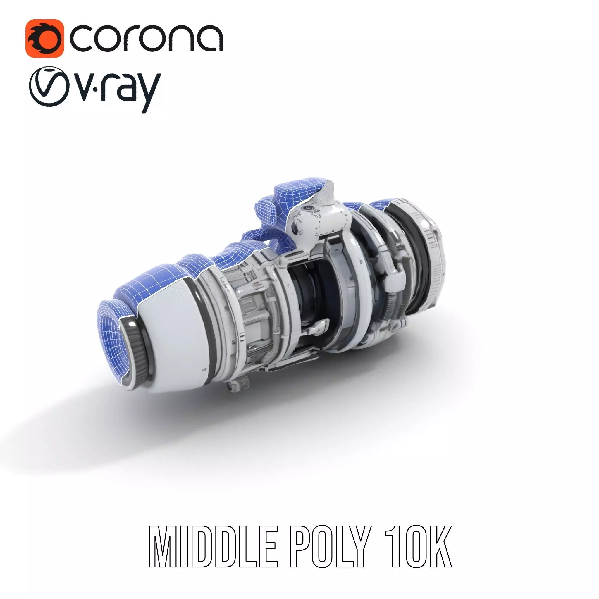 Futuristic Camera Lens Model Pack Low-poly 3D model_21