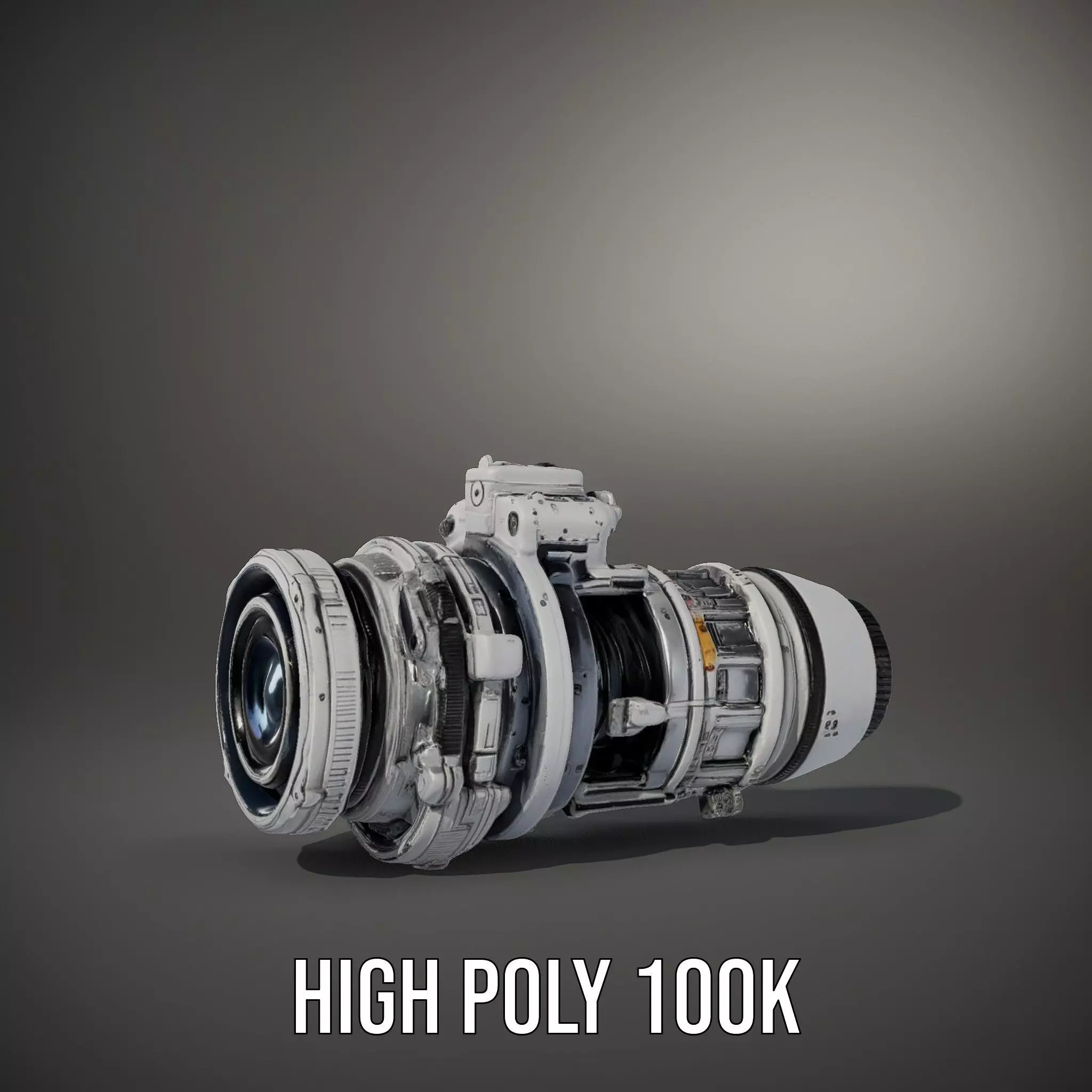 Futuristic Camera Lens Model Pack Low-poly 3D model_32