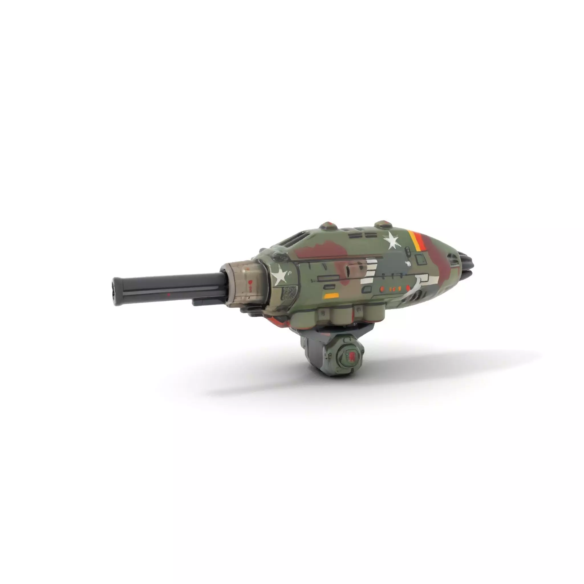 Advanced Camouflaged Turret Weapon Model Pack Low-poly 3D model_0