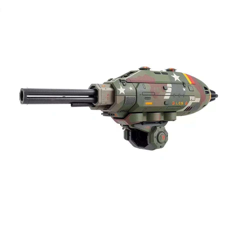 Advanced Camouflaged Turret Weapon Model Pack Low-poly 3D model_3
