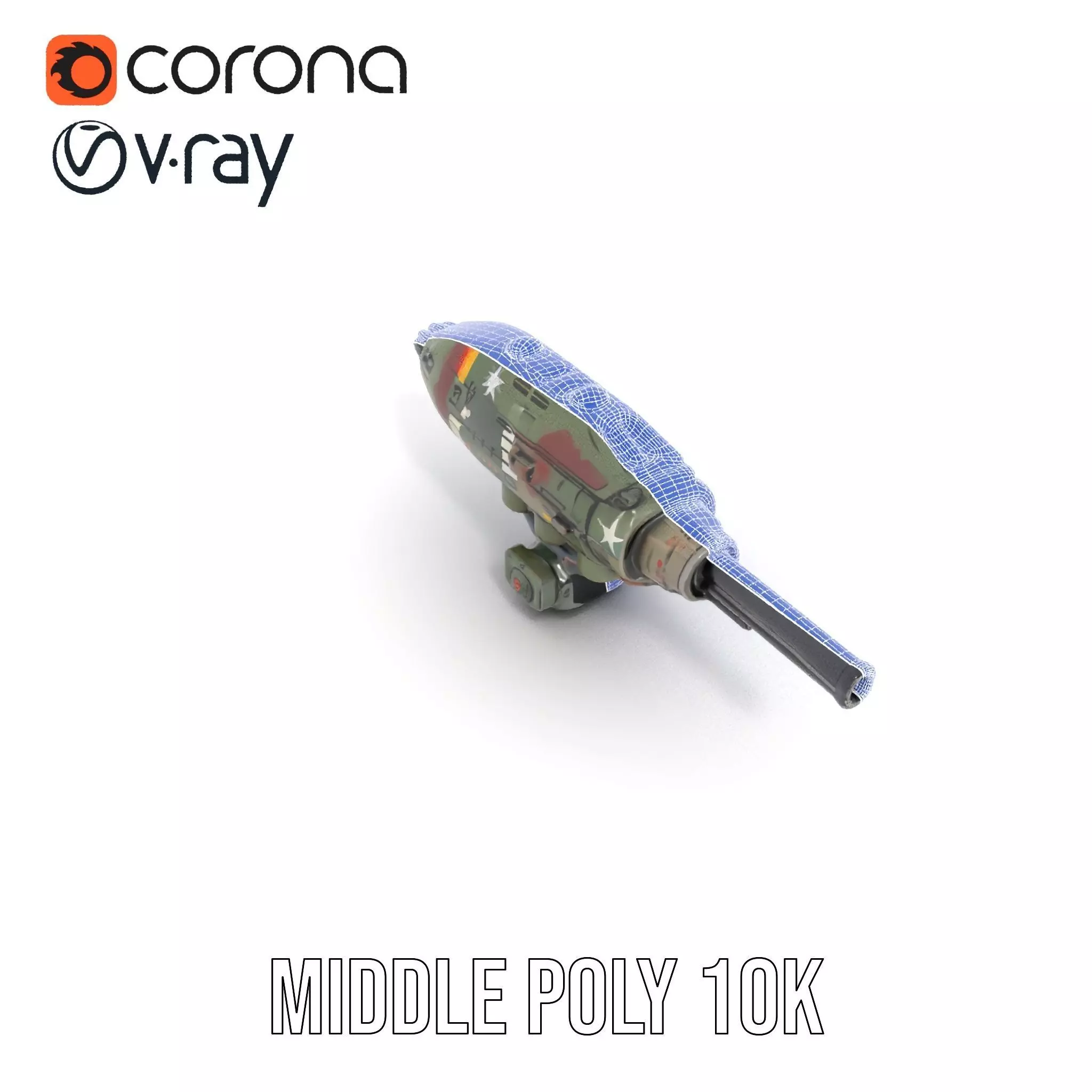 Advanced Camouflaged Turret Weapon Model Pack Low-poly 3D model_30