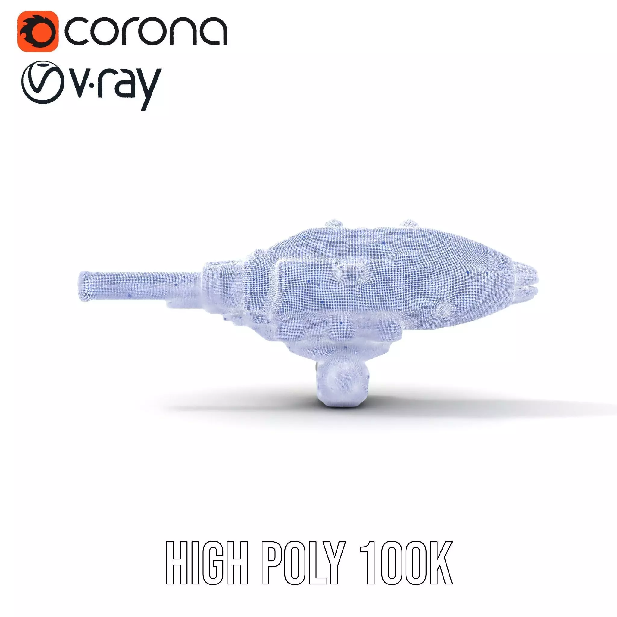 Advanced Camouflaged Turret Weapon Model Pack Low-poly 3D model_33