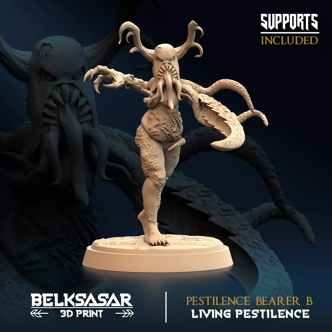 Pestilence Bearer B Nude and Normal 3D print model_1