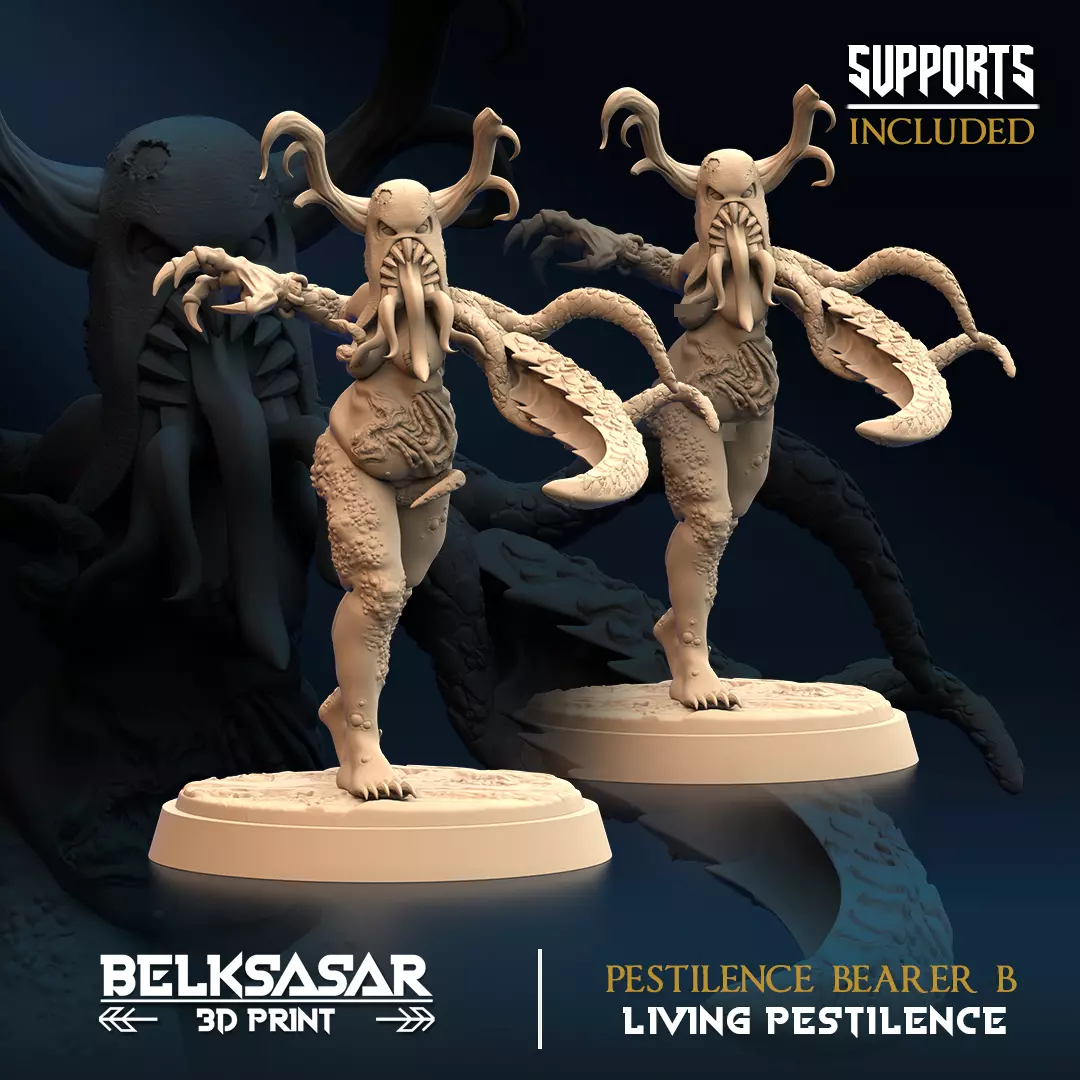Pestilence Bearer B Nude and Normal 3D print model_0