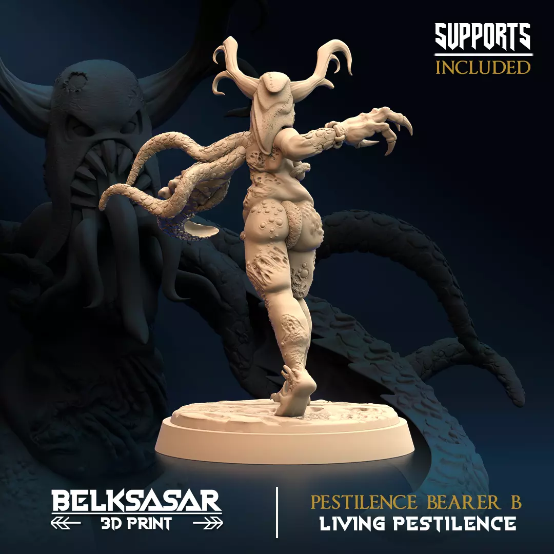 Pestilence Bearer B Nude and Normal 3D print model_3