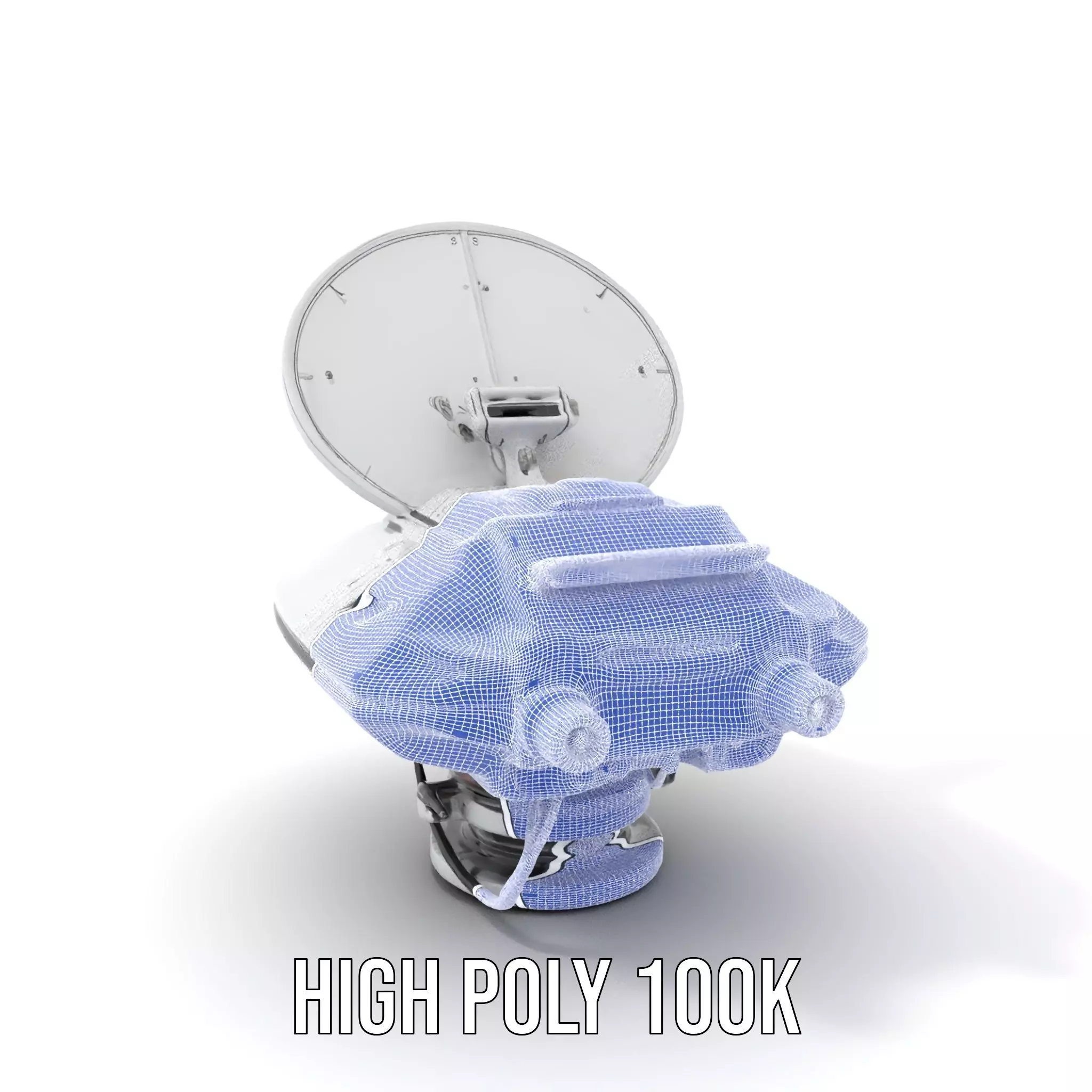 Futuristic Satellite Dish Model Pack with HighTech Design Low-poly 3D model_5