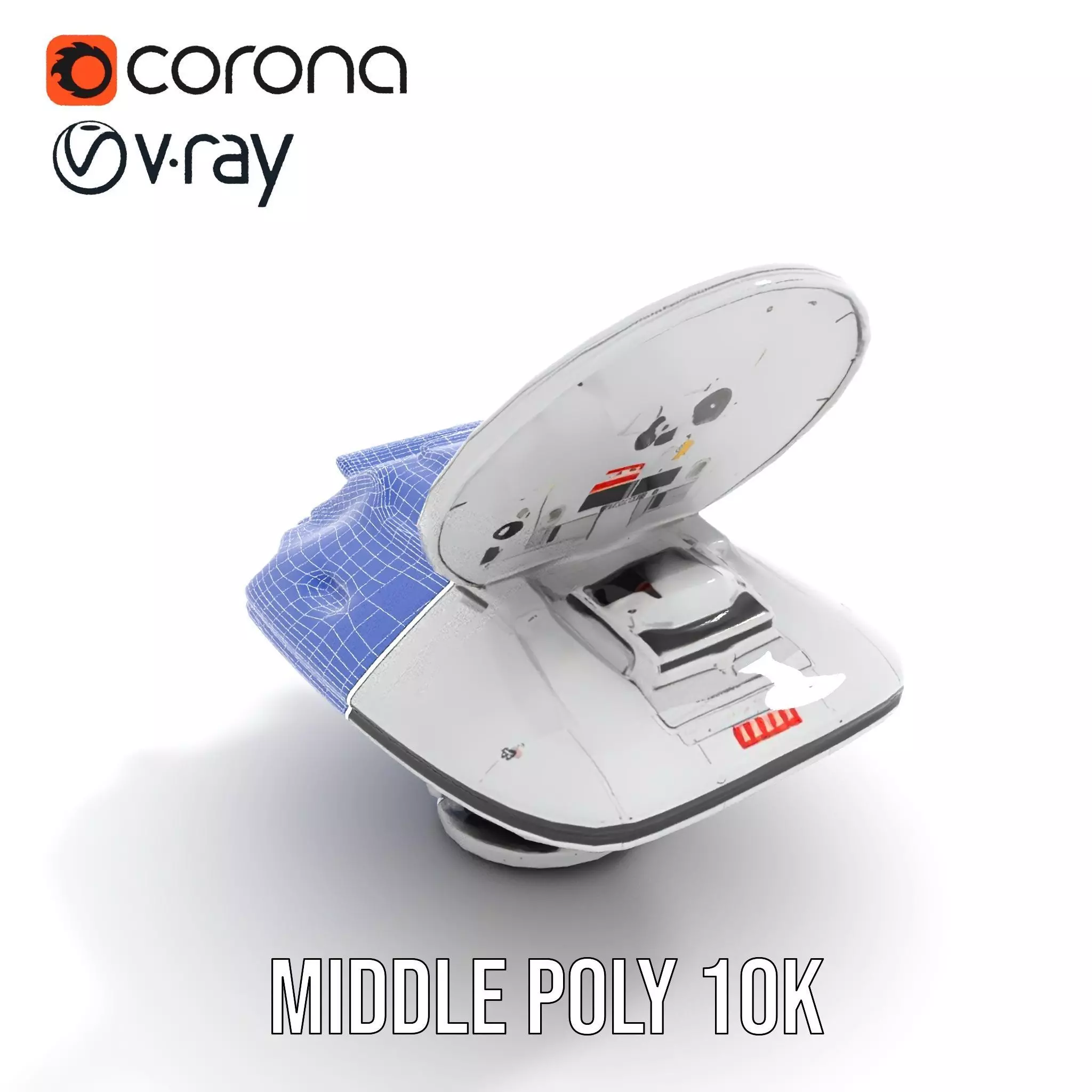 Futuristic Satellite Dish Model Pack with HighTech Design Low-poly 3D model_22