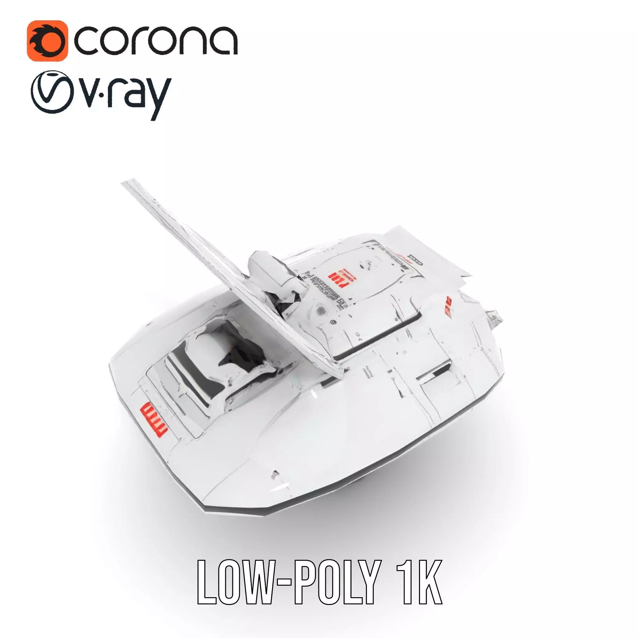 Futuristic Satellite Dish Model Pack with HighTech Design Low-poly 3D model_10