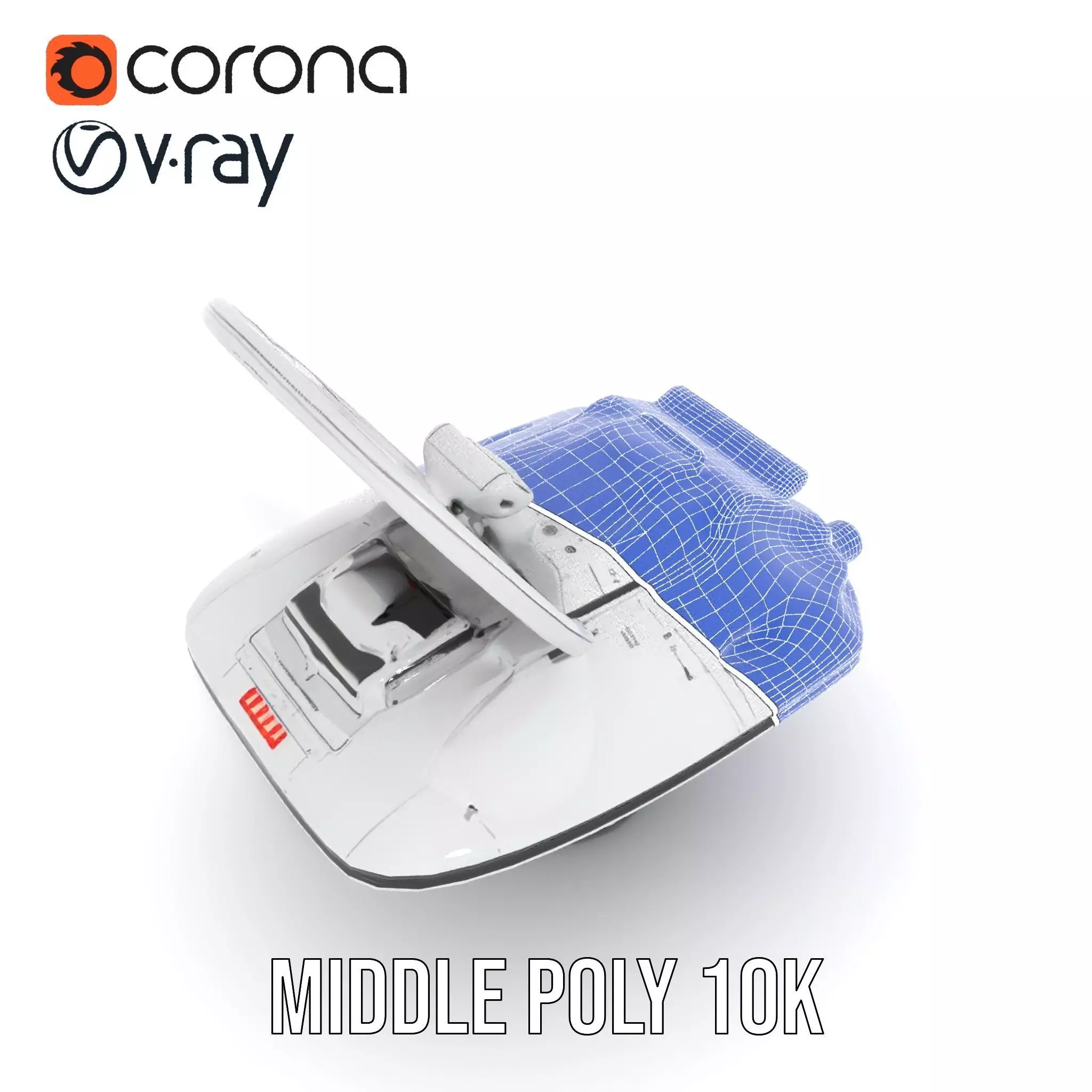 Futuristic Satellite Dish Model Pack with HighTech Design Low-poly 3D model_25