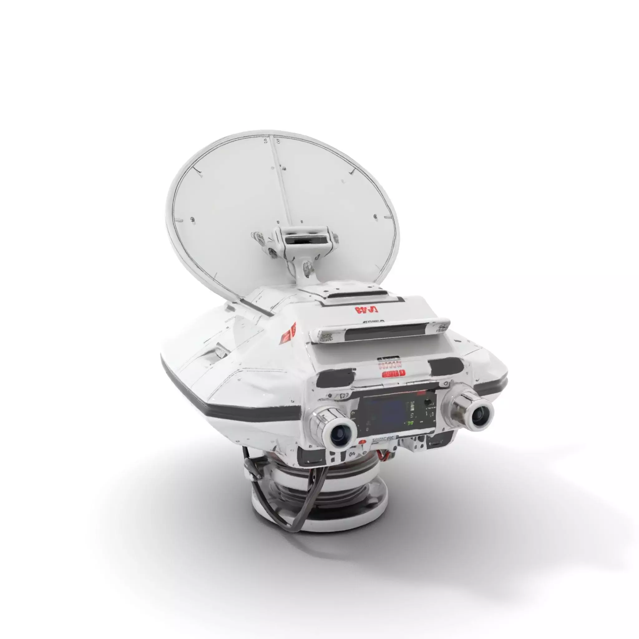 Futuristic Satellite Dish Model Pack with HighTech Design Low-poly 3D model_0