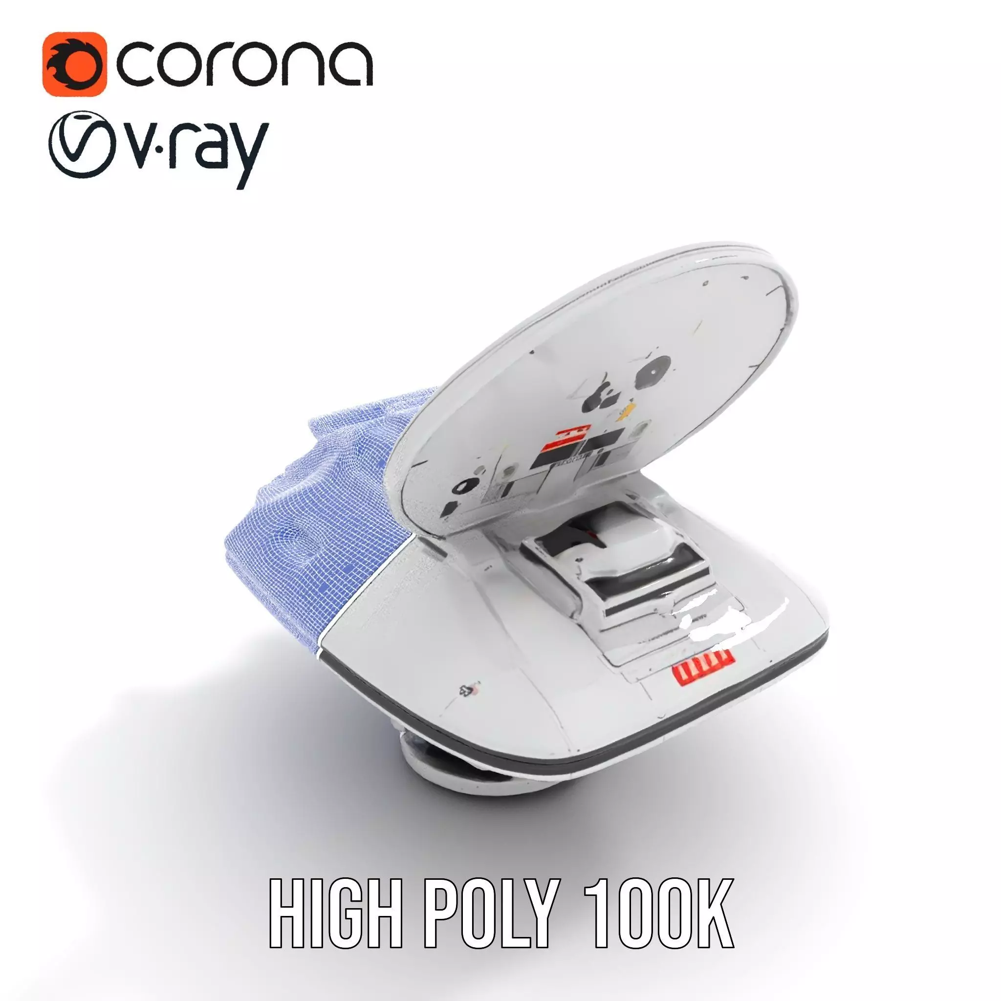 Futuristic Satellite Dish Model Pack with HighTech Design Low-poly 3D model_33