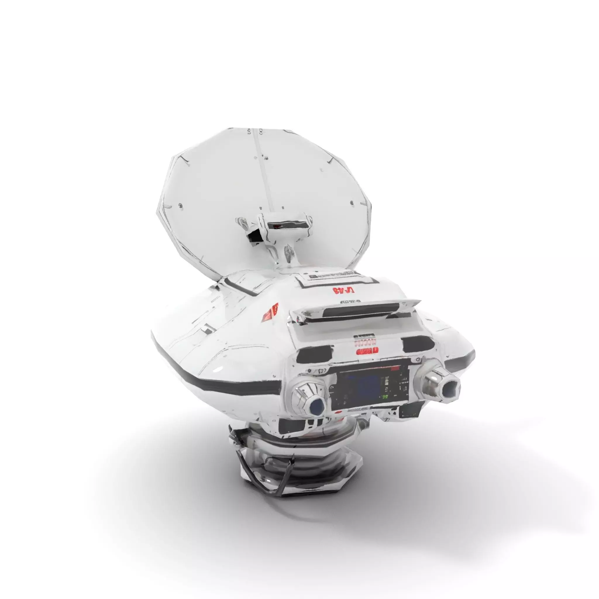 Futuristic Satellite Dish Model Pack with HighTech Design Low-poly 3D model_15