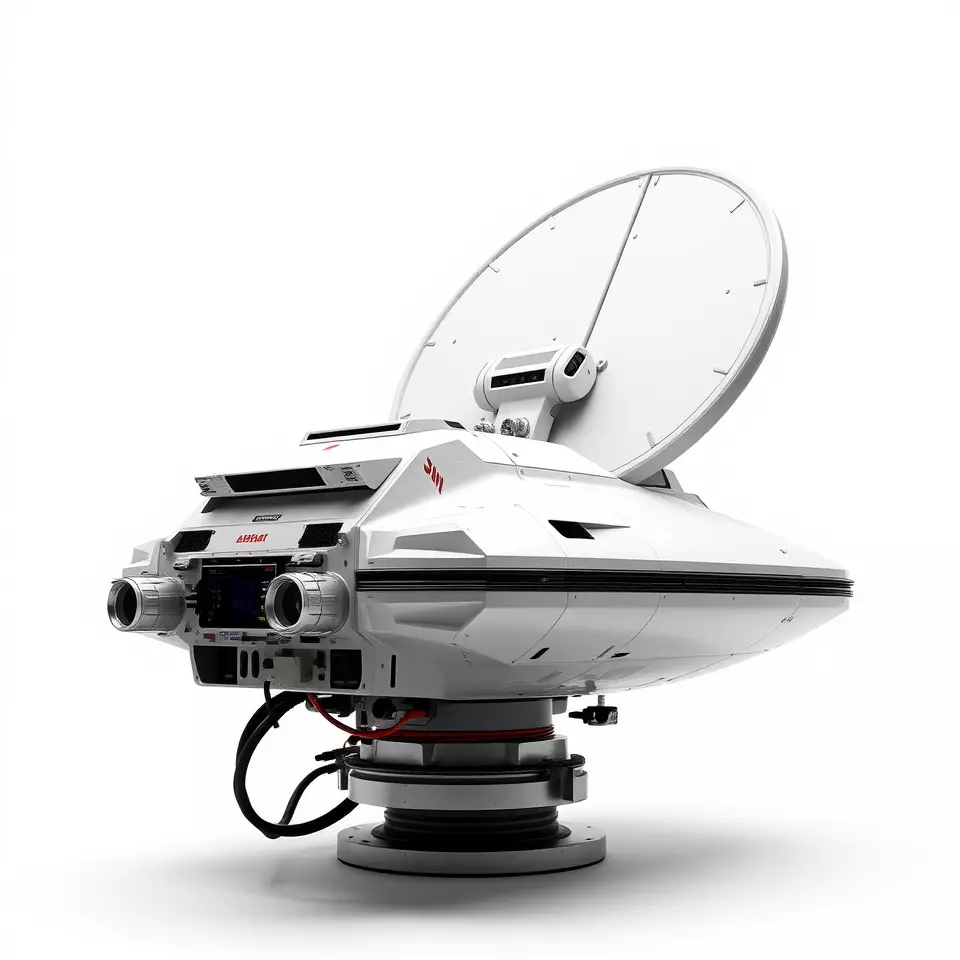 Futuristic Satellite Dish Model Pack with HighTech Design Low-poly 3D model_3