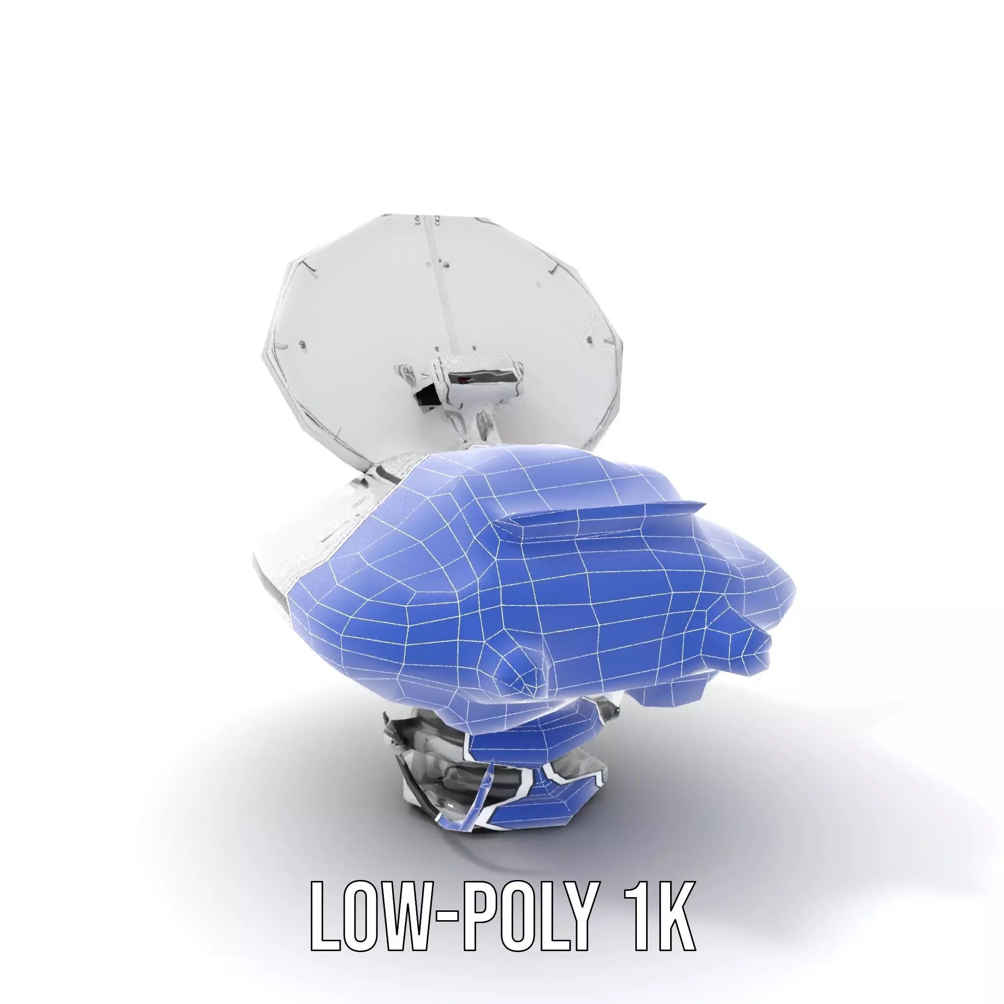 Futuristic Satellite Dish Model Pack with HighTech Design Low-poly 3D model_13
