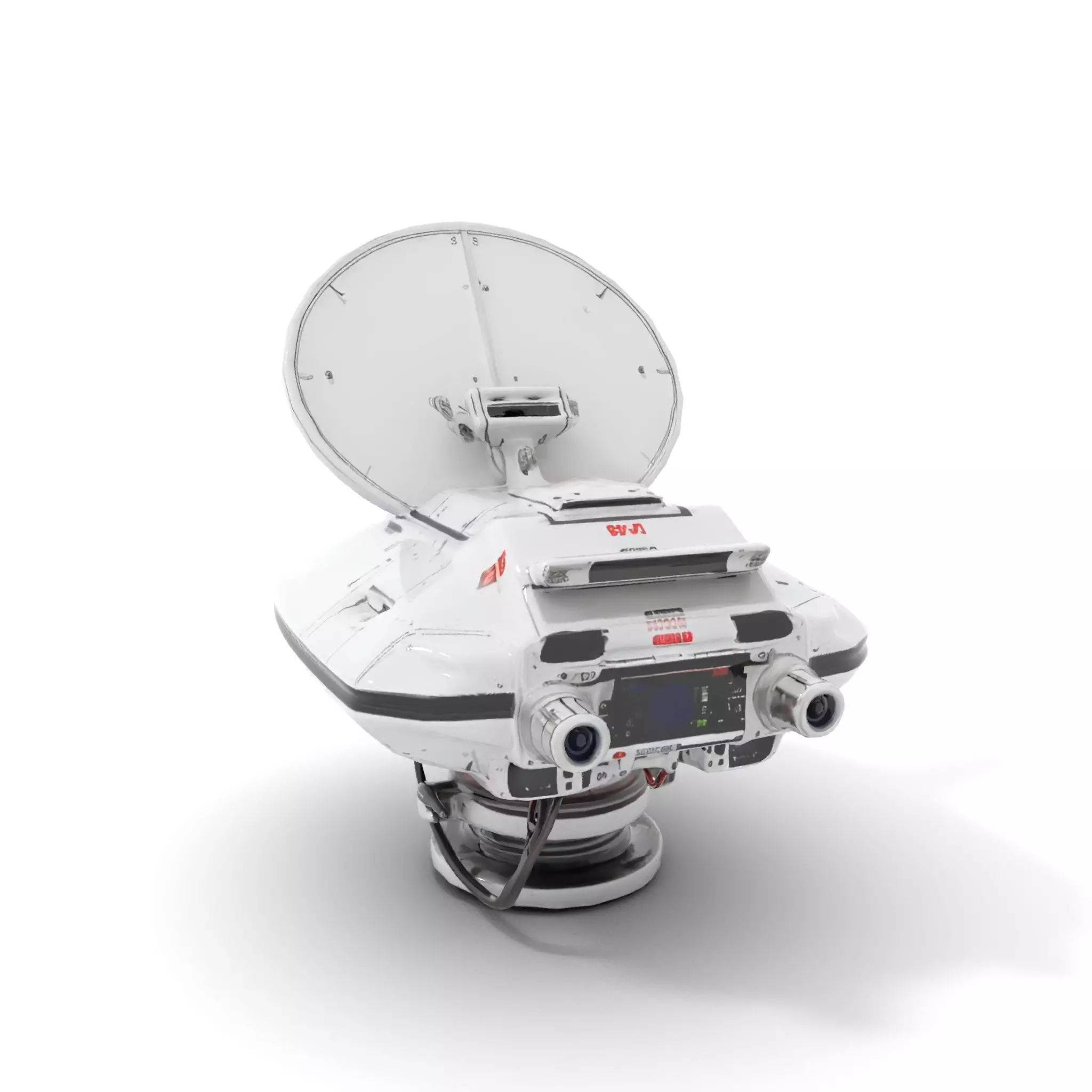 Futuristic Satellite Dish Model Pack with HighTech Design Low-poly 3D model_7