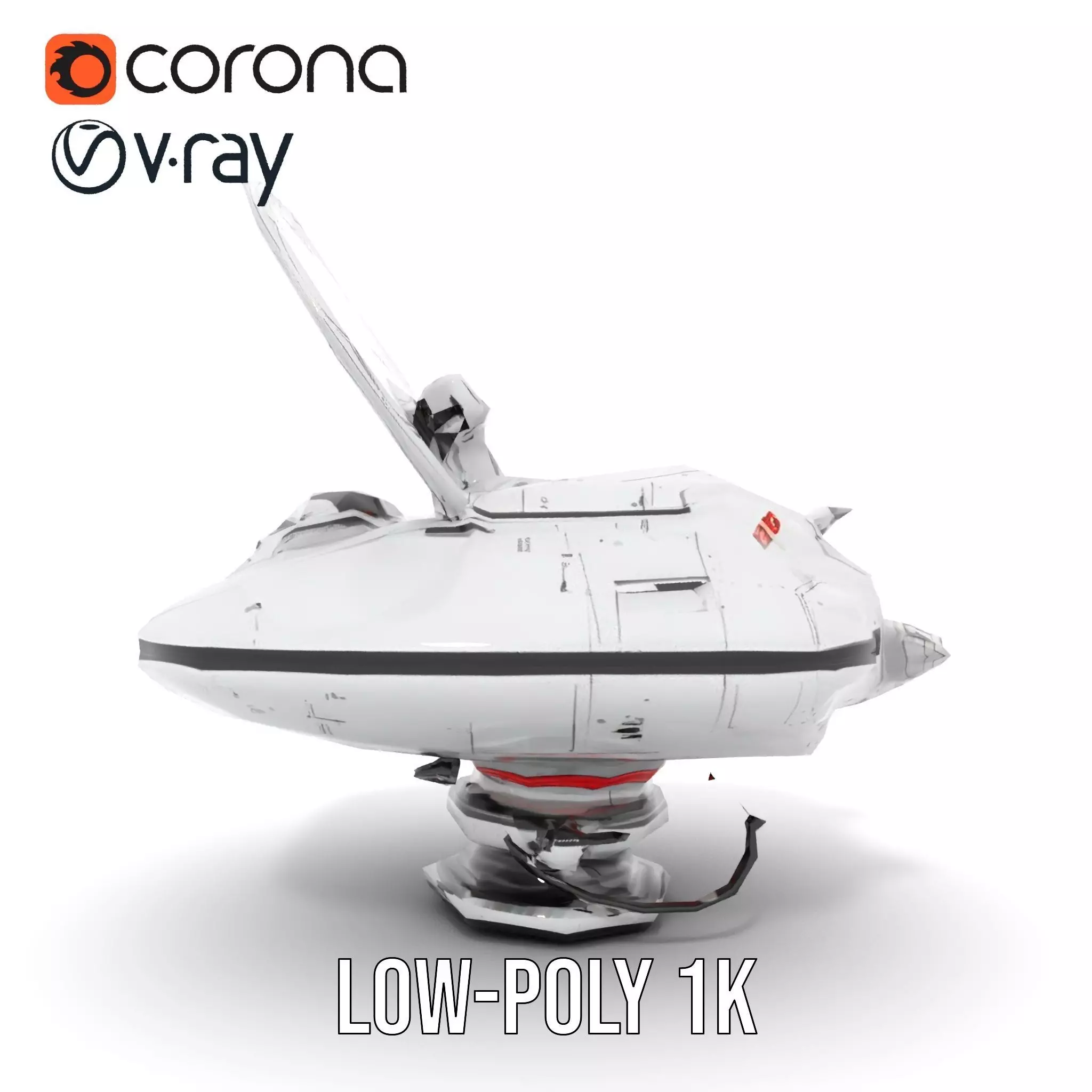 Futuristic Satellite Dish Model Pack with HighTech Design Low-poly 3D model_17