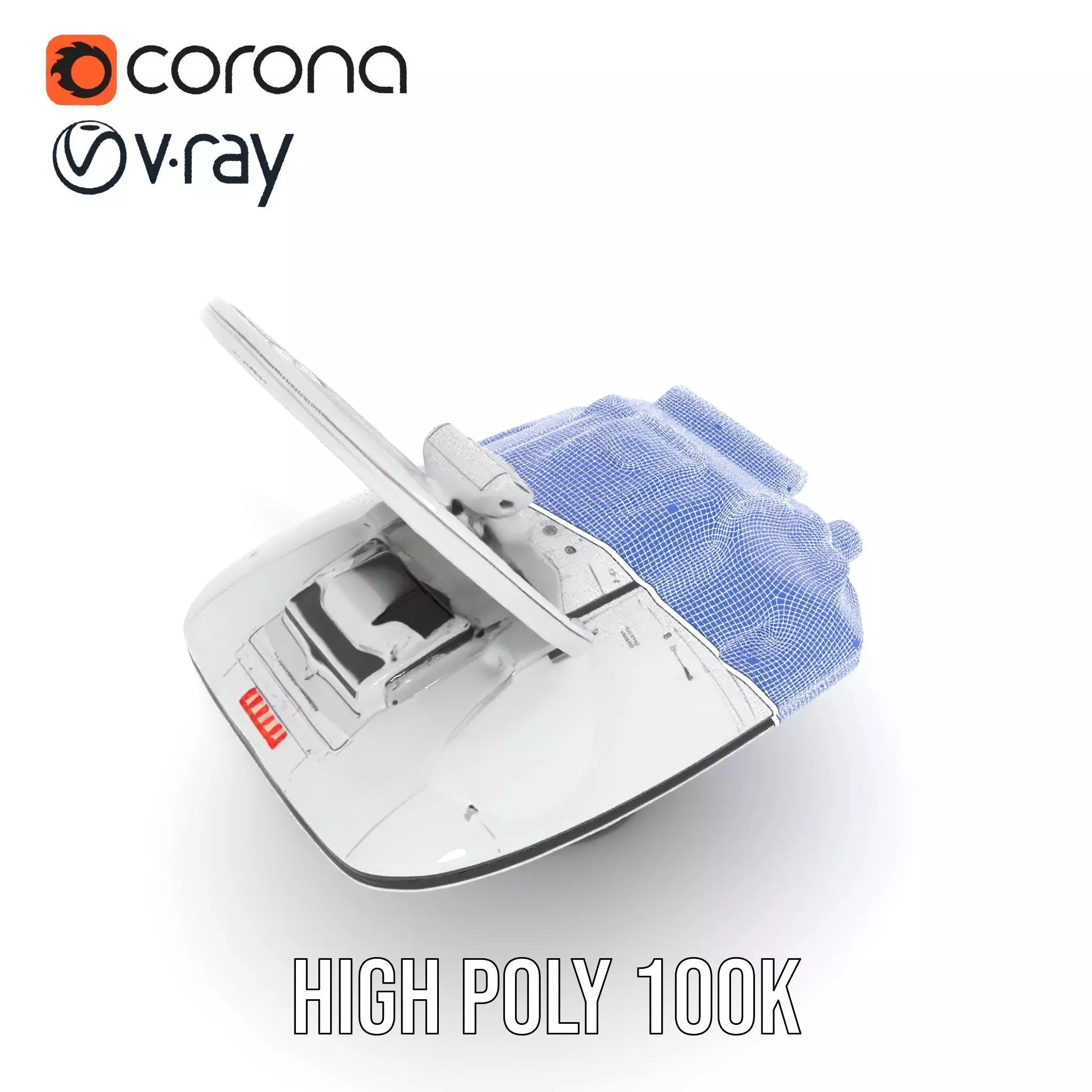 Futuristic Satellite Dish Model Pack with HighTech Design Low-poly 3D model_34