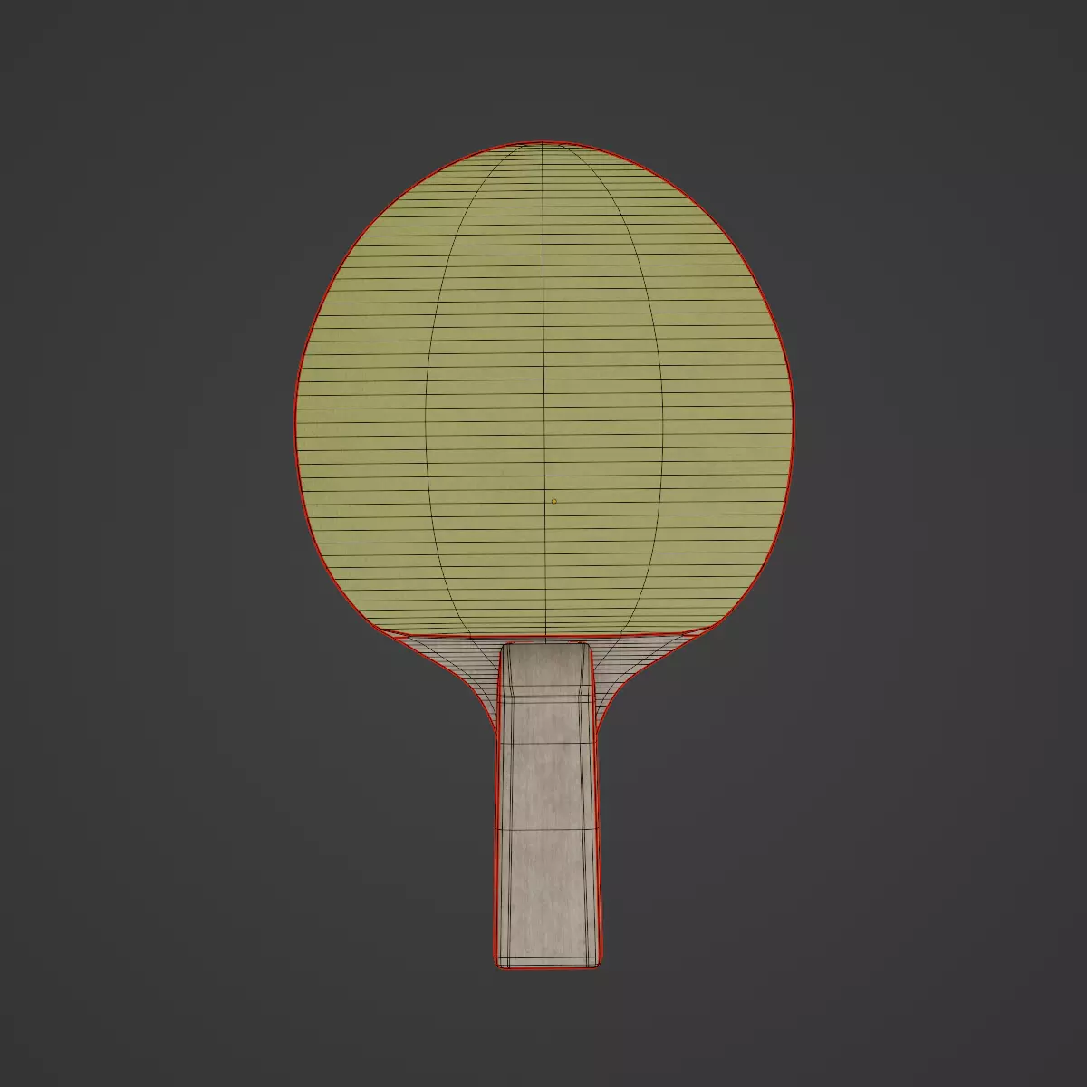 Table Tennis Racket 03 Low-poly 3D model_7