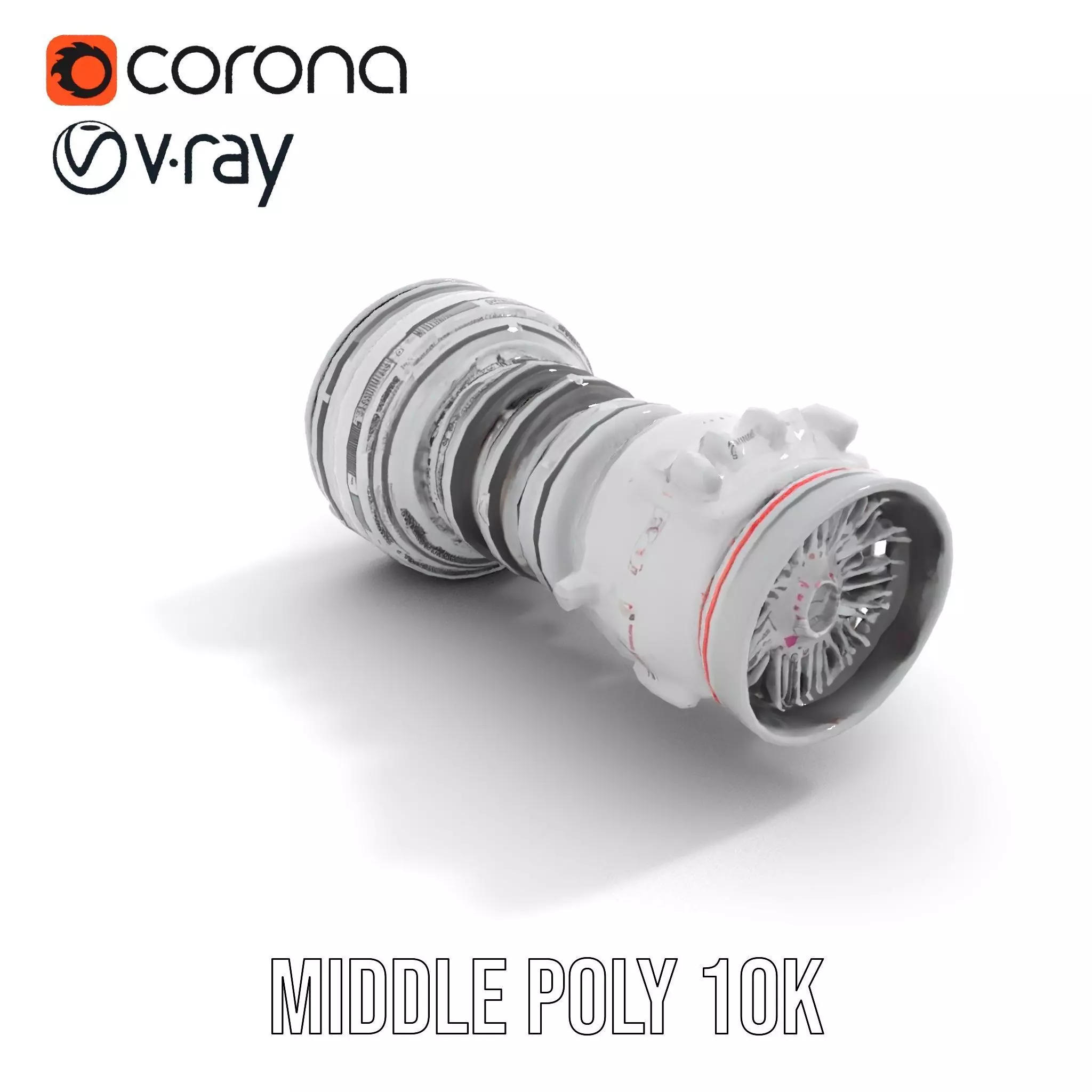 Advanced Jet Engine Model Pack Detailed Turbine Design Low-poly 3D model_7