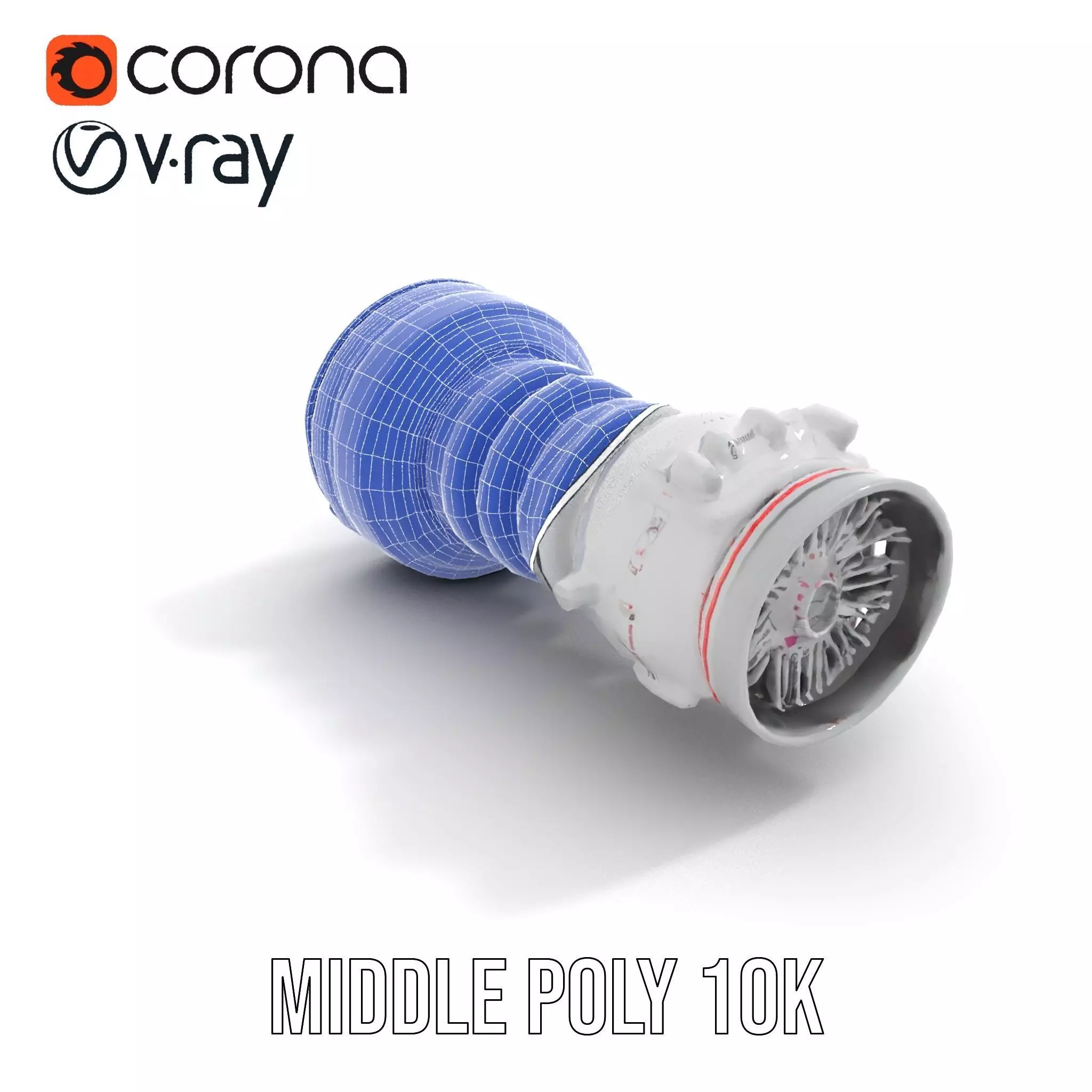 Advanced Jet Engine Model Pack Detailed Turbine Design Low-poly 3D model_25