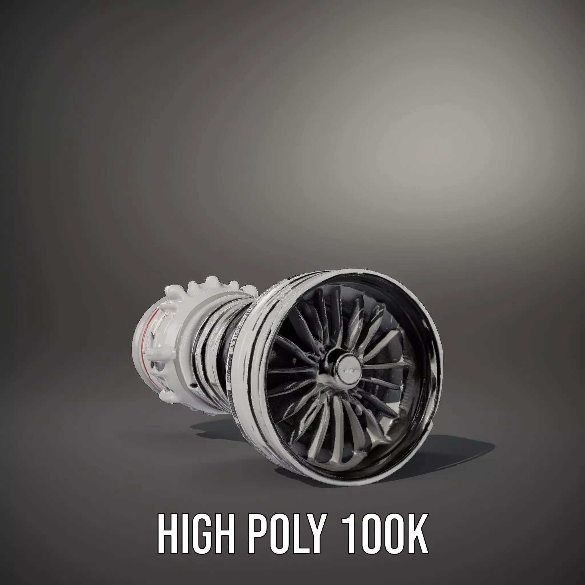 Advanced Jet Engine Model Pack Detailed Turbine Design Low-poly 3D model_9