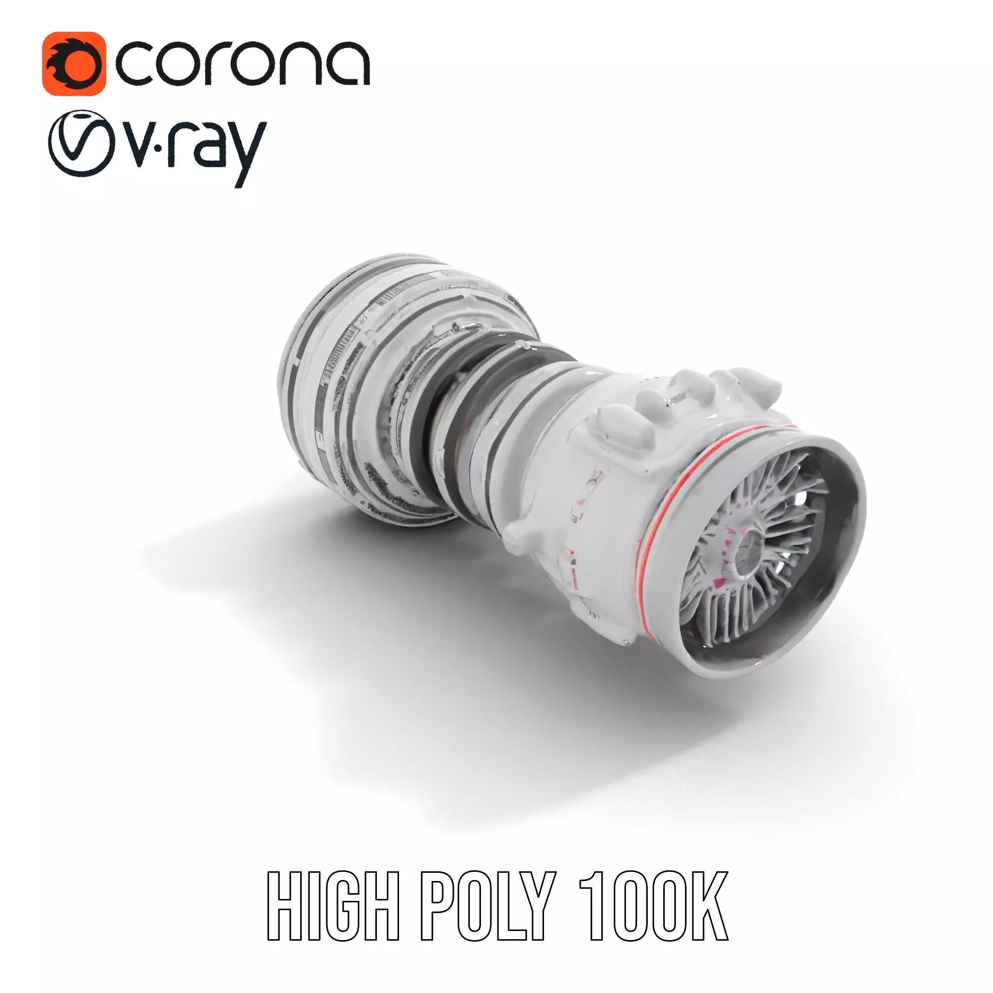 Advanced Jet Engine Model Pack Detailed Turbine Design Low-poly 3D model_16