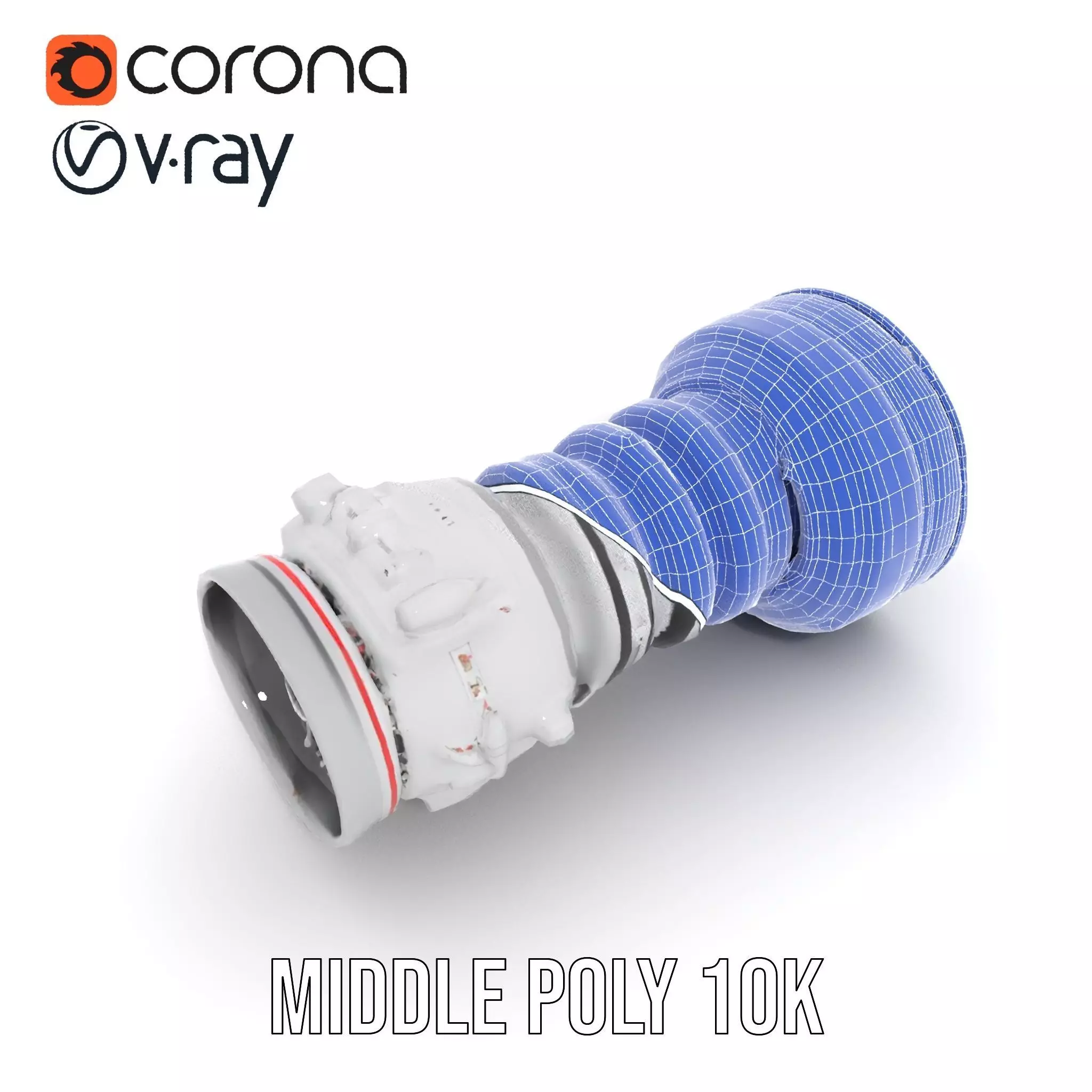 Advanced Jet Engine Model Pack Detailed Turbine Design Low-poly 3D model_22