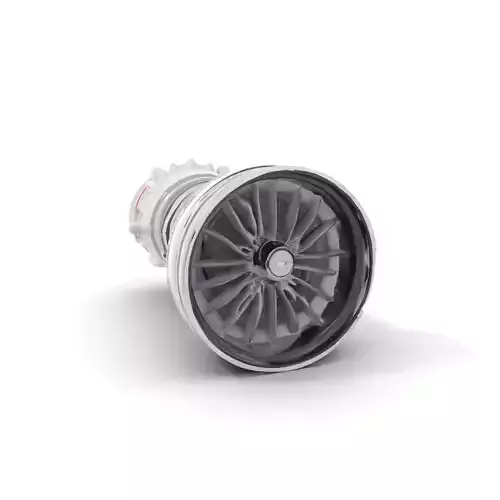 Advanced Jet Engine Model Pack  Detailed Turbine Design Low-poly 3D model