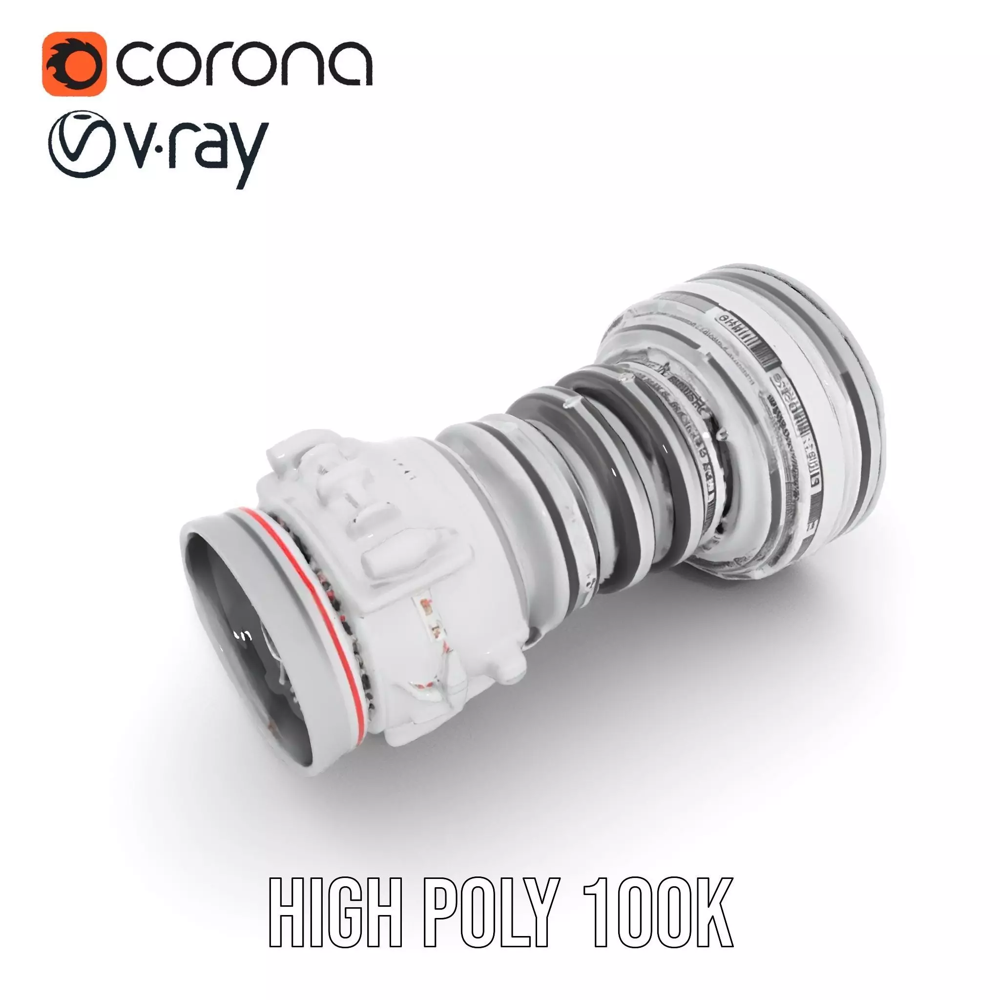 Advanced Jet Engine Model Pack Detailed Turbine Design Low-poly 3D model_21