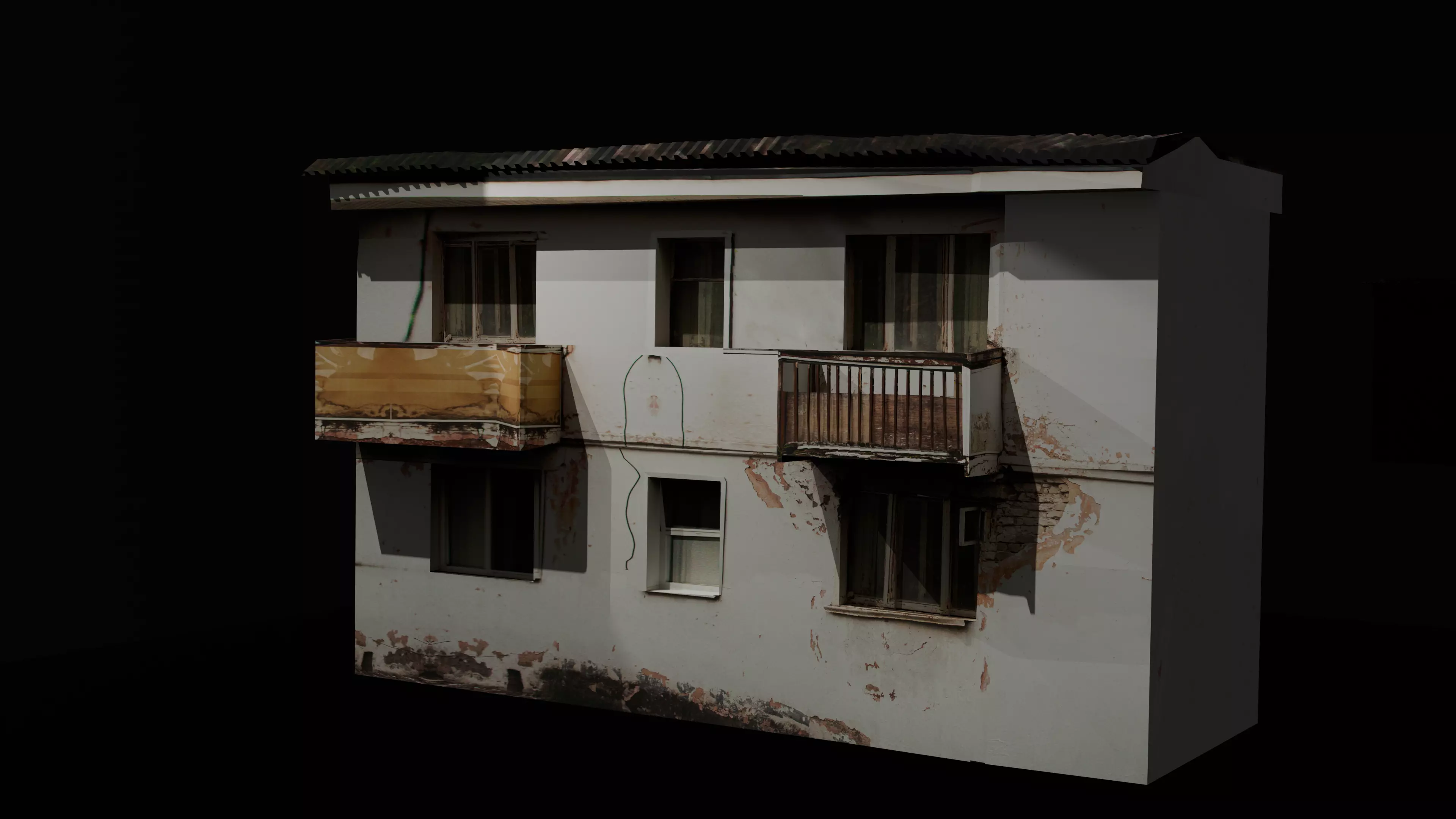 Old realistic House Free low-poly 3D model