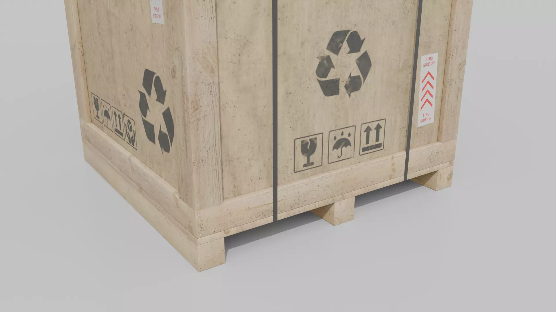 Customizable Wooden Crate Pack - Tall Assets 3D Model Collection_11