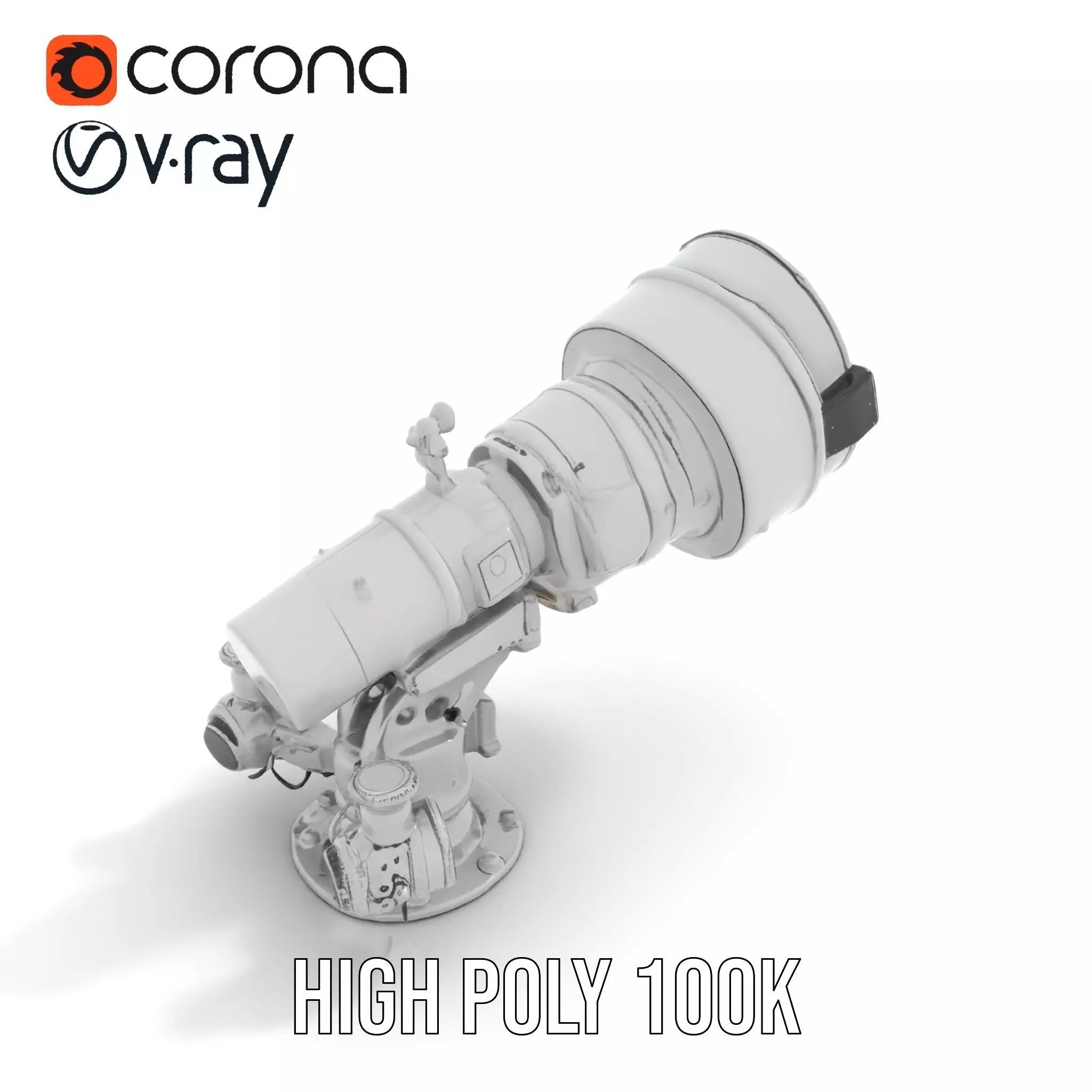 Advanced Telescope Model Pack for Simulation and Visualization Low-poly 3D model_16