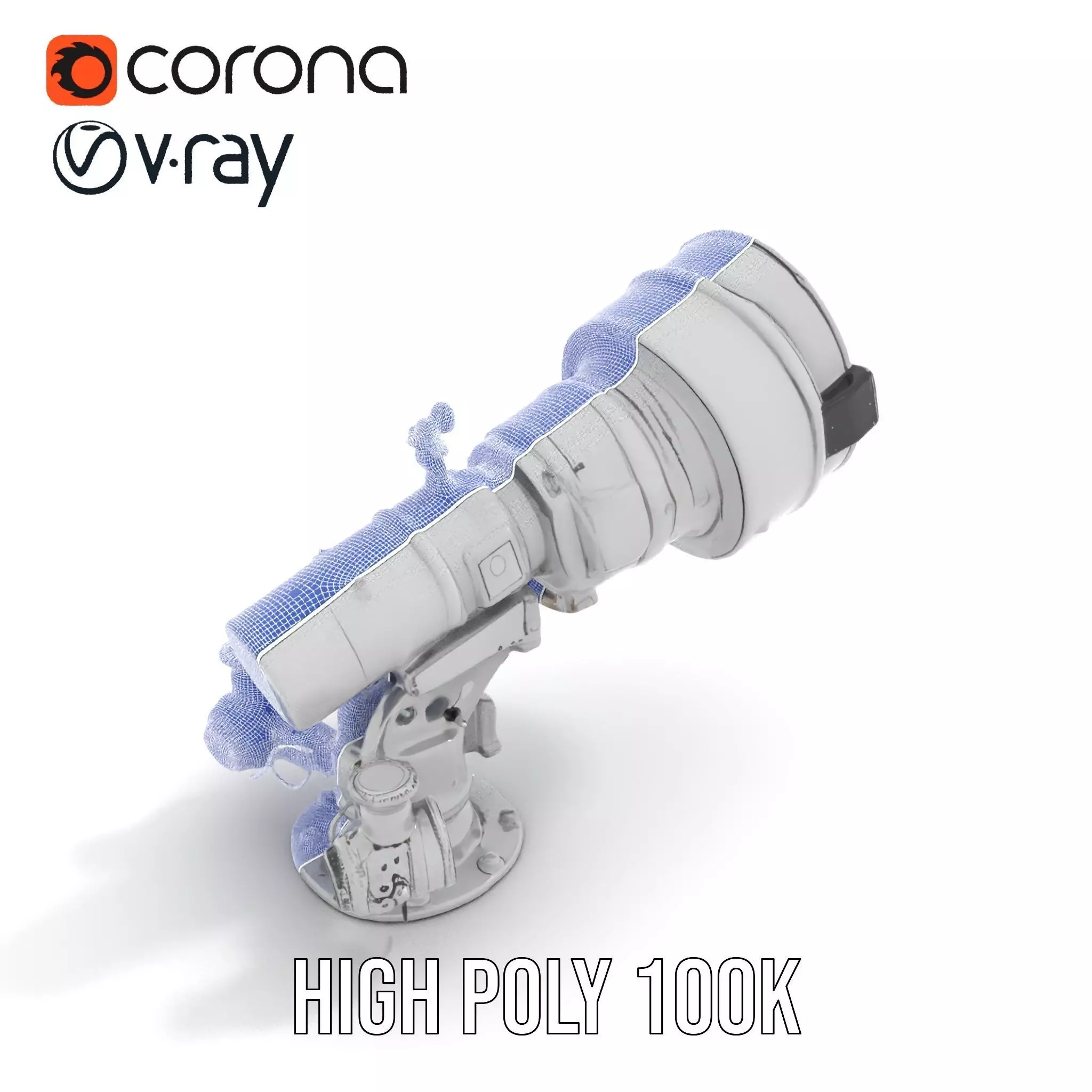 Advanced Telescope Model Pack for Simulation and Visualization Low-poly 3D model_35