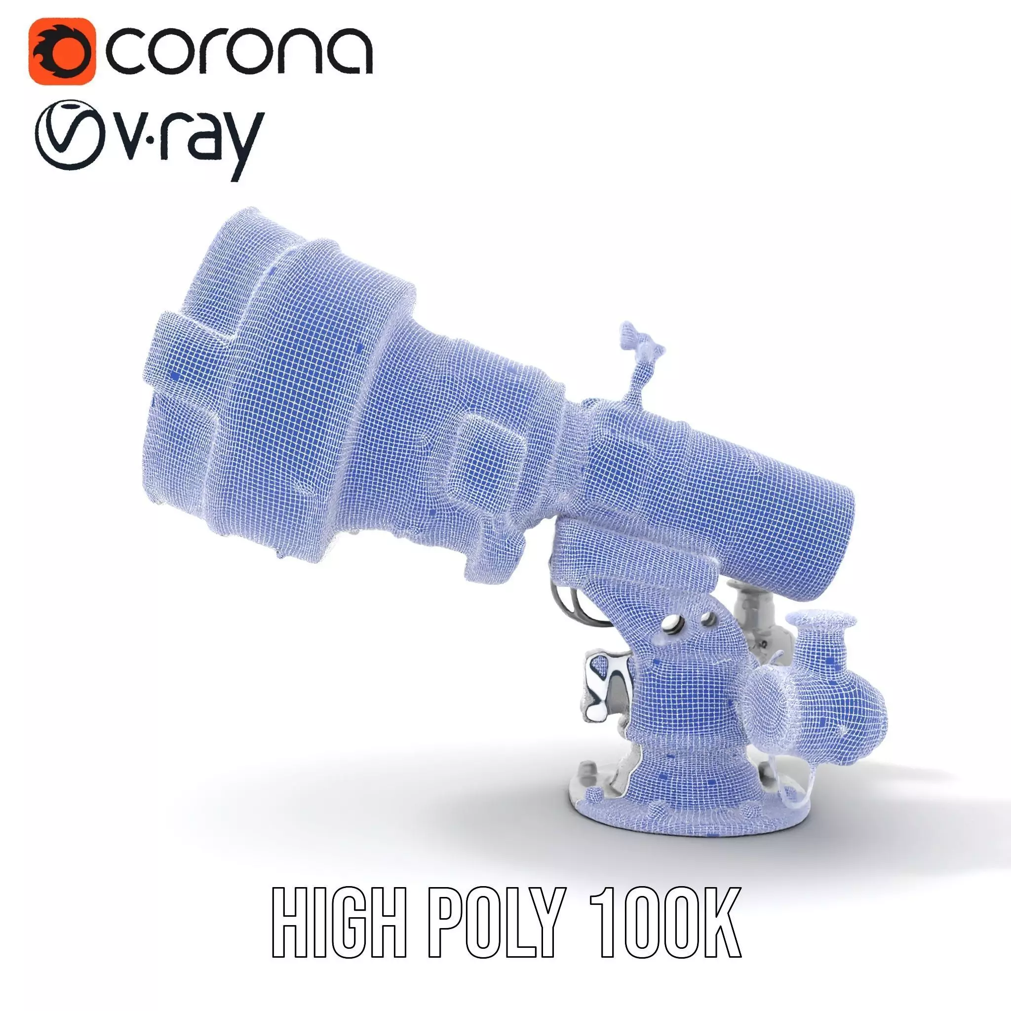 Advanced Telescope Model Pack for Simulation and Visualization Low-poly 3D model_34