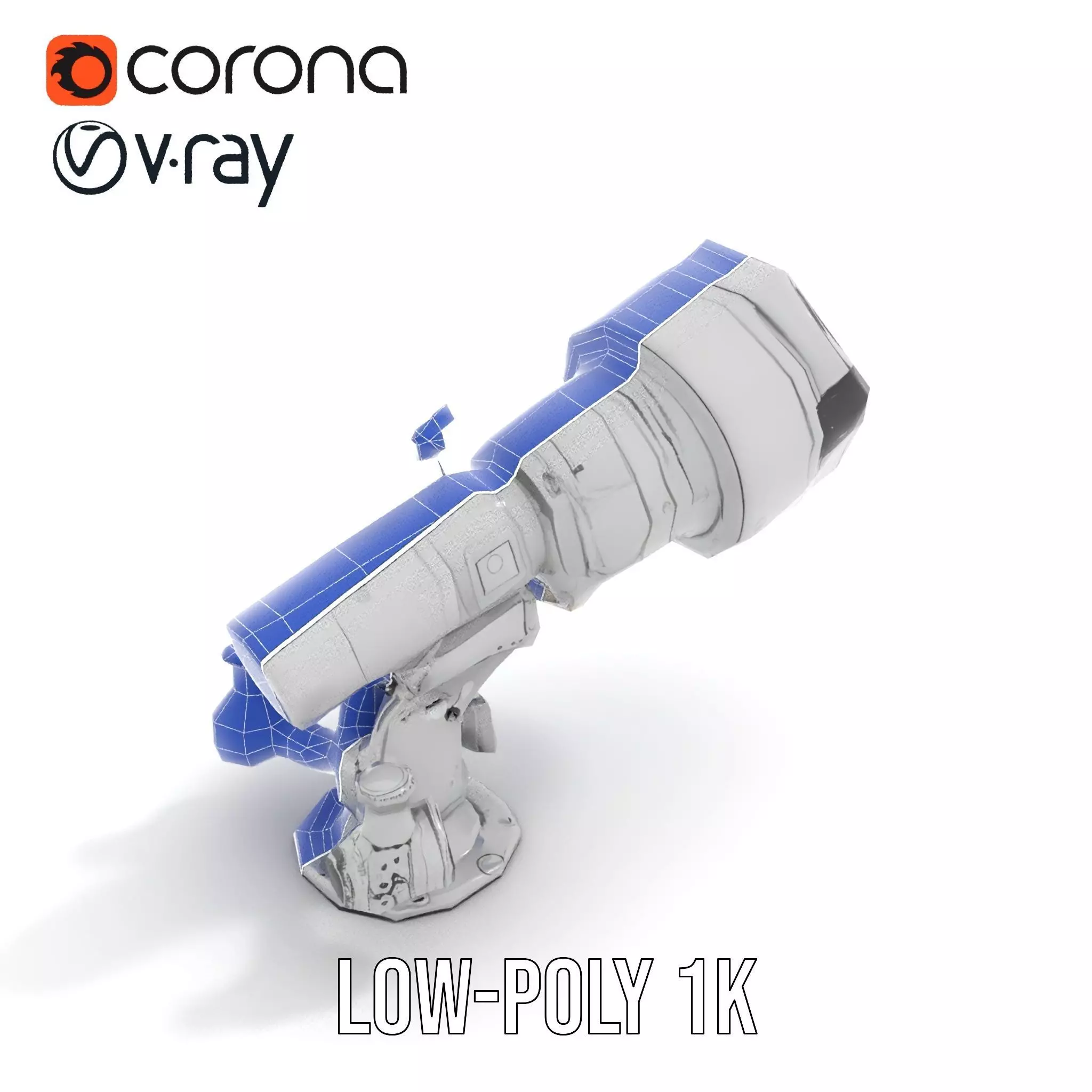 Advanced Telescope Model Pack for Simulation and Visualization Low-poly 3D model_26