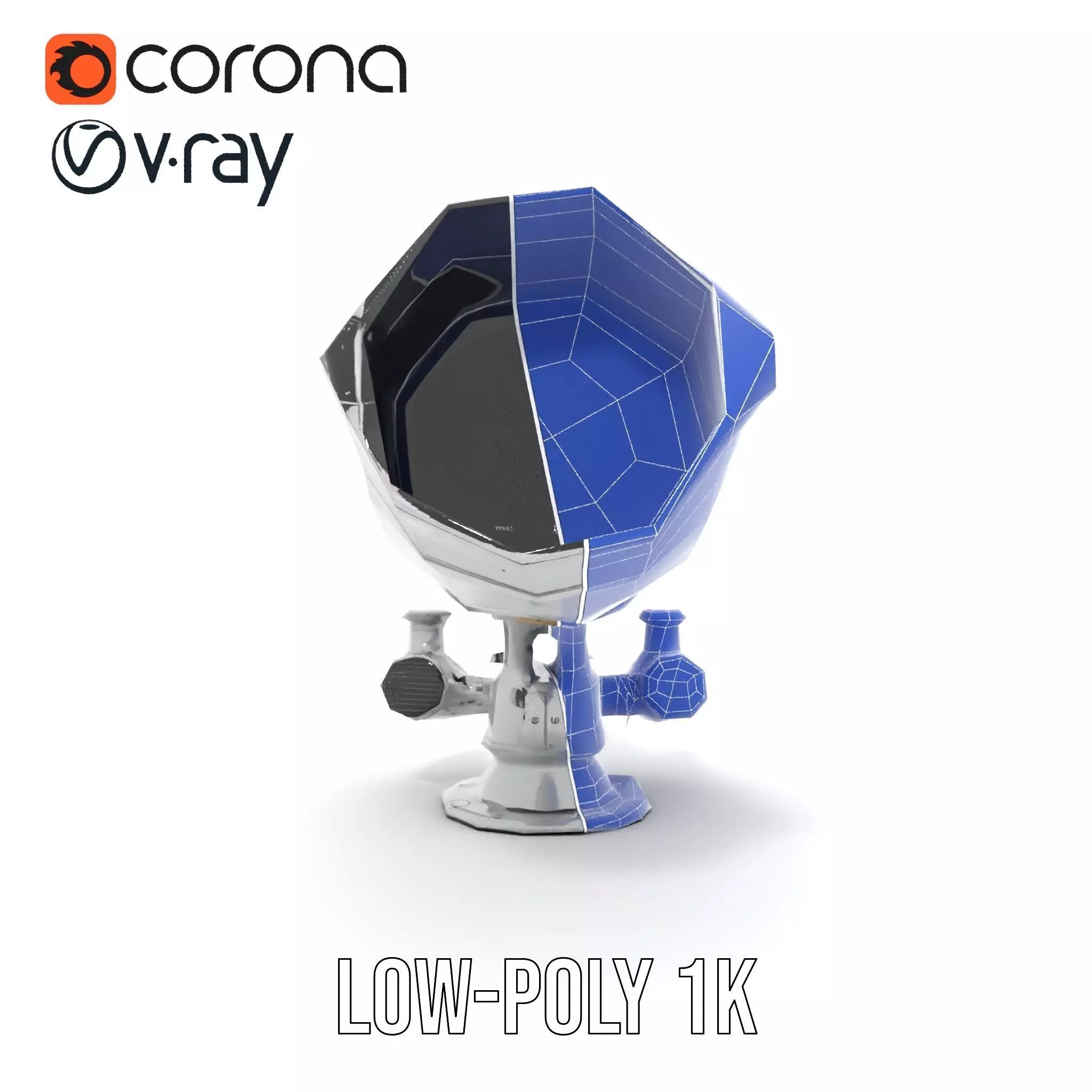 Advanced Telescope Model Pack for Simulation and Visualization Low-poly 3D model_29