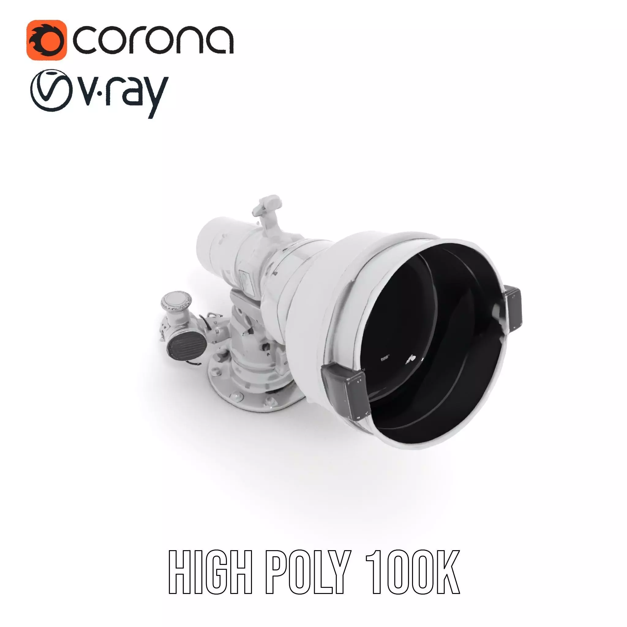 Advanced Telescope Model Pack for Simulation and Visualization Low-poly 3D model_30